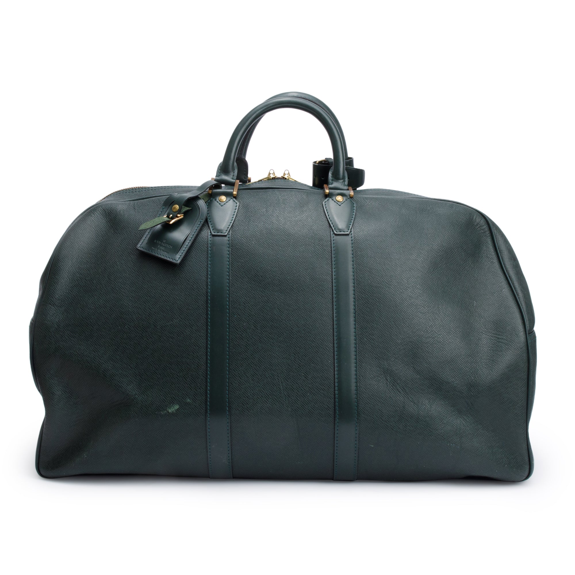 Louis Vuitton Vintage Green Taiga Leather Kendall GM w/ Strap