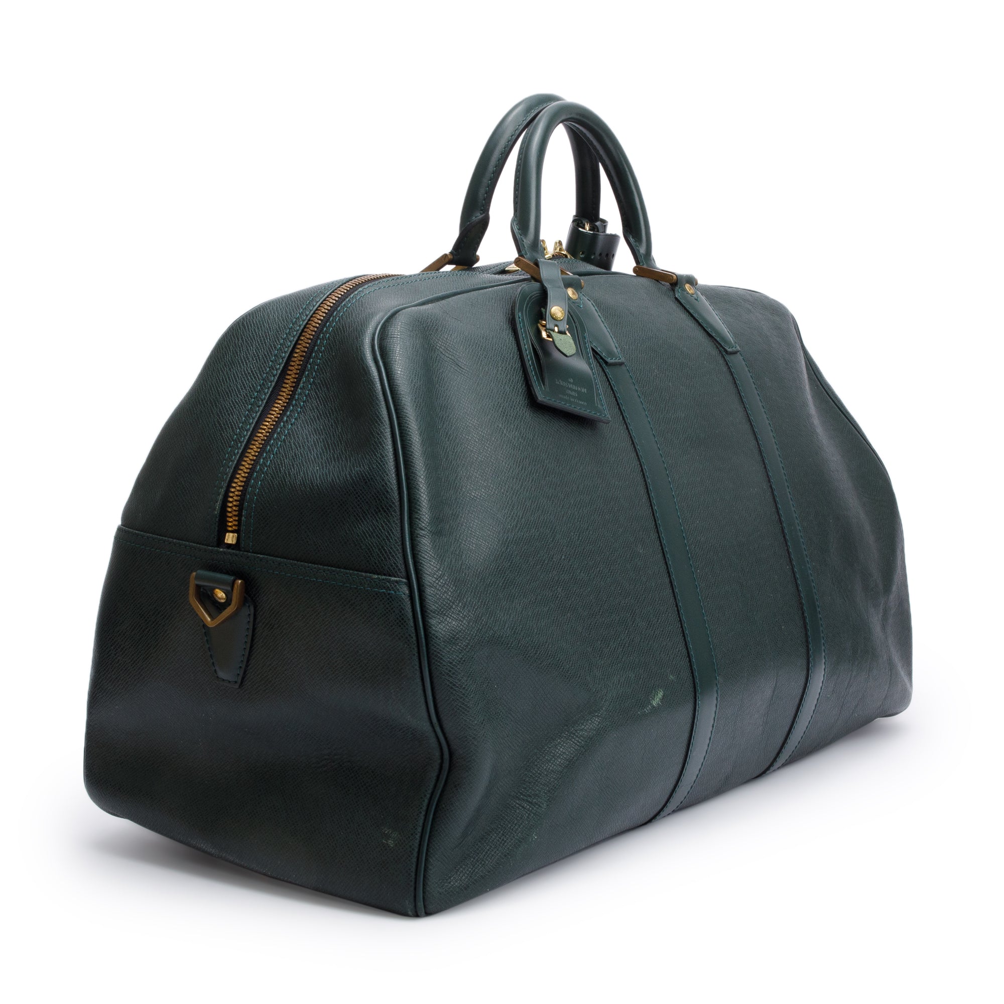 Louis Vuitton Vintage Green Taiga Leather Kendall GM w/ Strap
