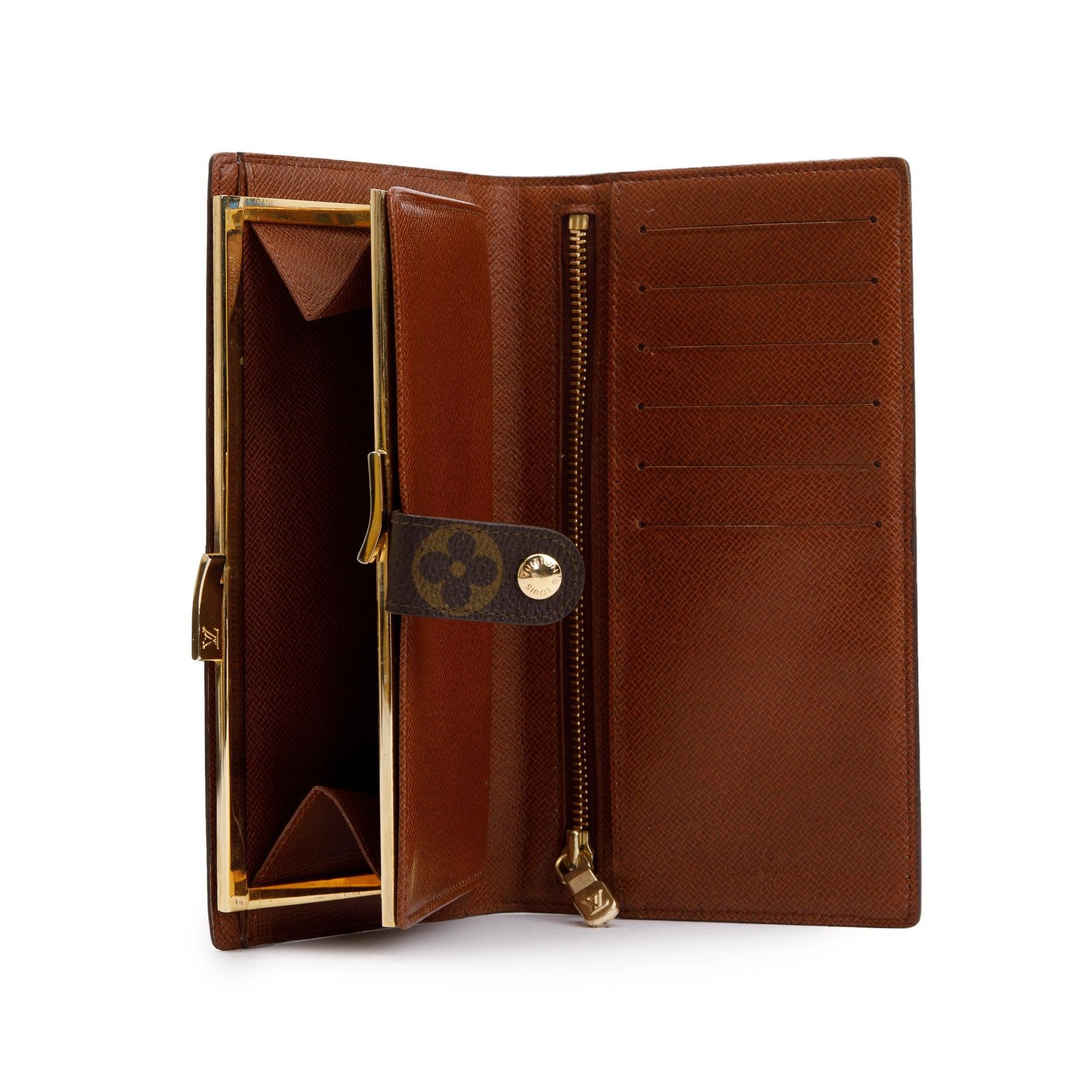 Louis Vuitton Vintage Monogram Long French Wallet w/ Box