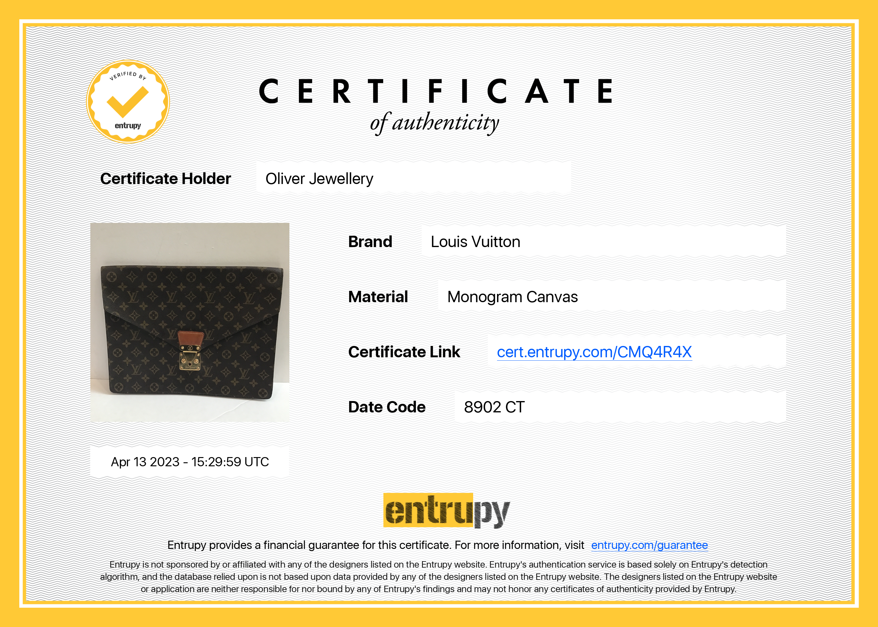 Louis Vuitton Vintage Monogram Porte-Documents Senateur
