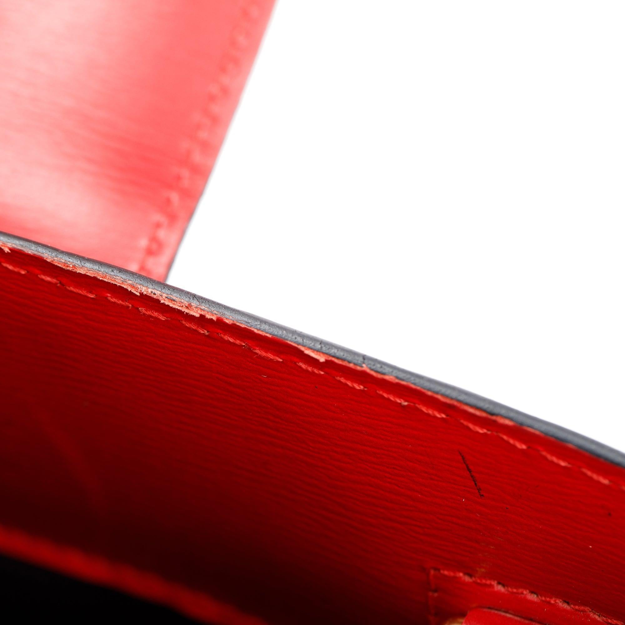 Louis Vuitton Vintage Red Epi Leather Cluny Bag