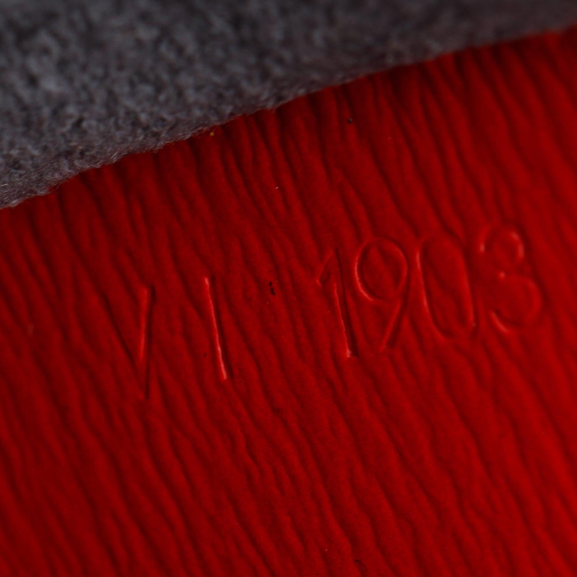 Louis Vuitton Vintage Red Epi Leather Cluny Bag