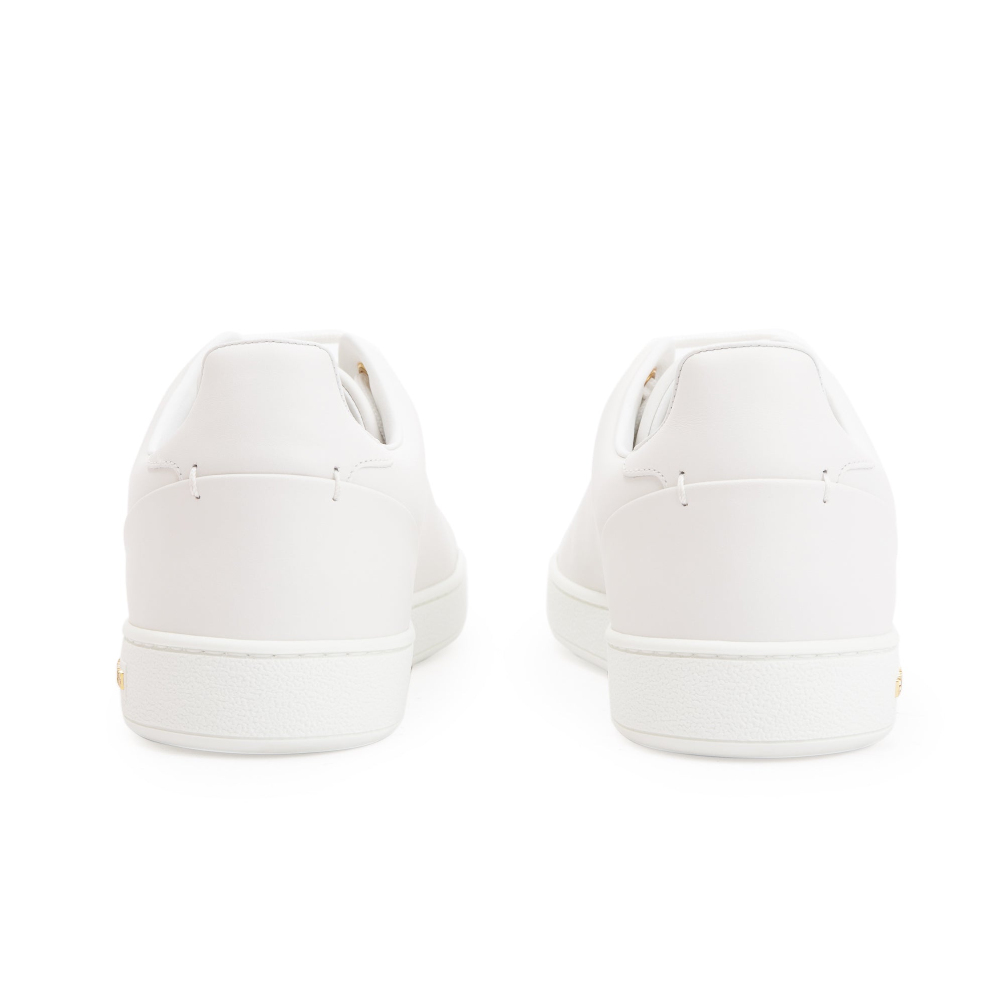 Louis Vuitton White Calfskin Leather Frontrow Trainer Sneakers, Size 39 w/ Box