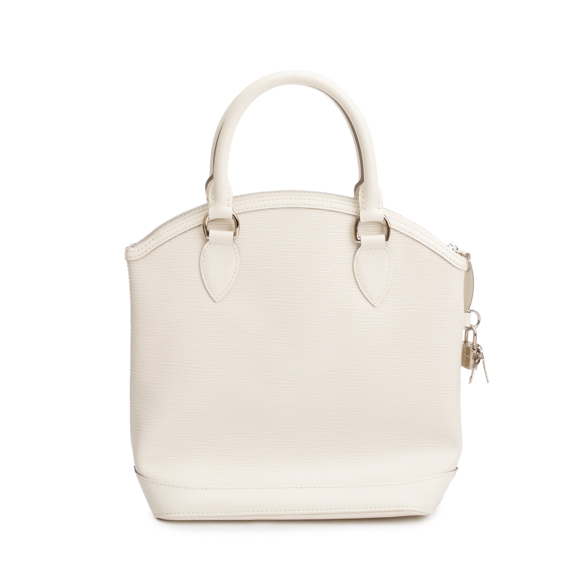 Louis Vuitton White Epi Leather Lockit Vertical
