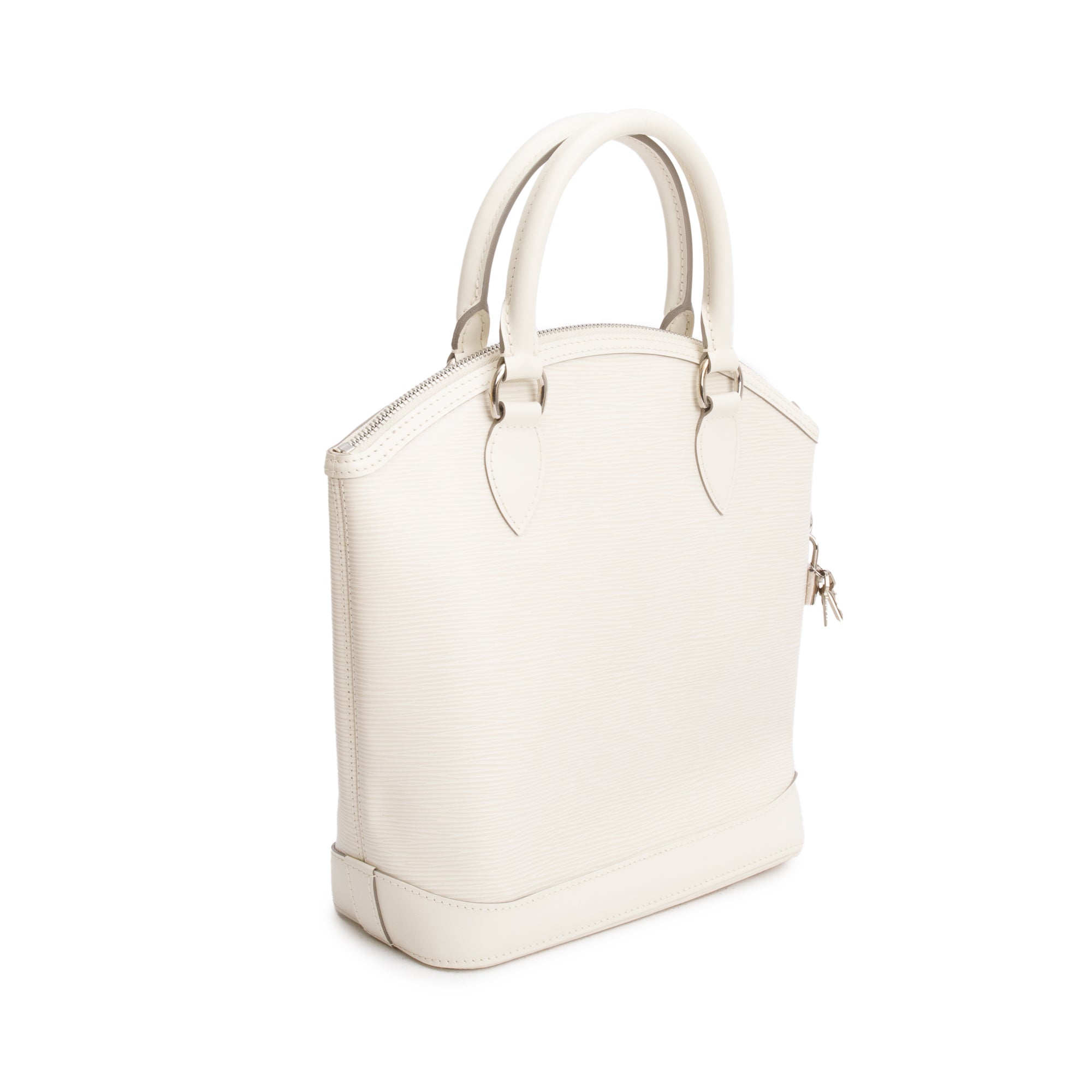 Louis Vuitton White Epi Leather Lockit Vertical