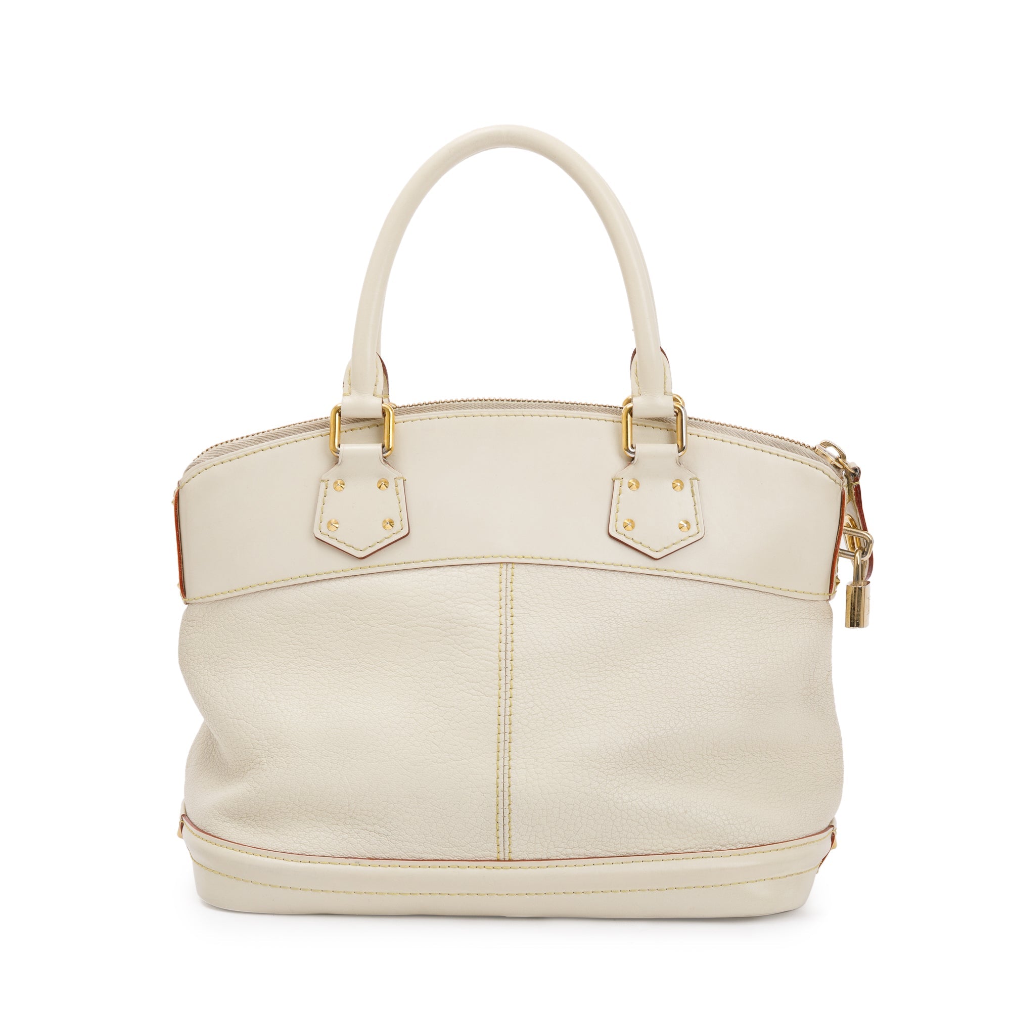 Louis Vuitton White Goatskin Leather Suhali Lockit Bag