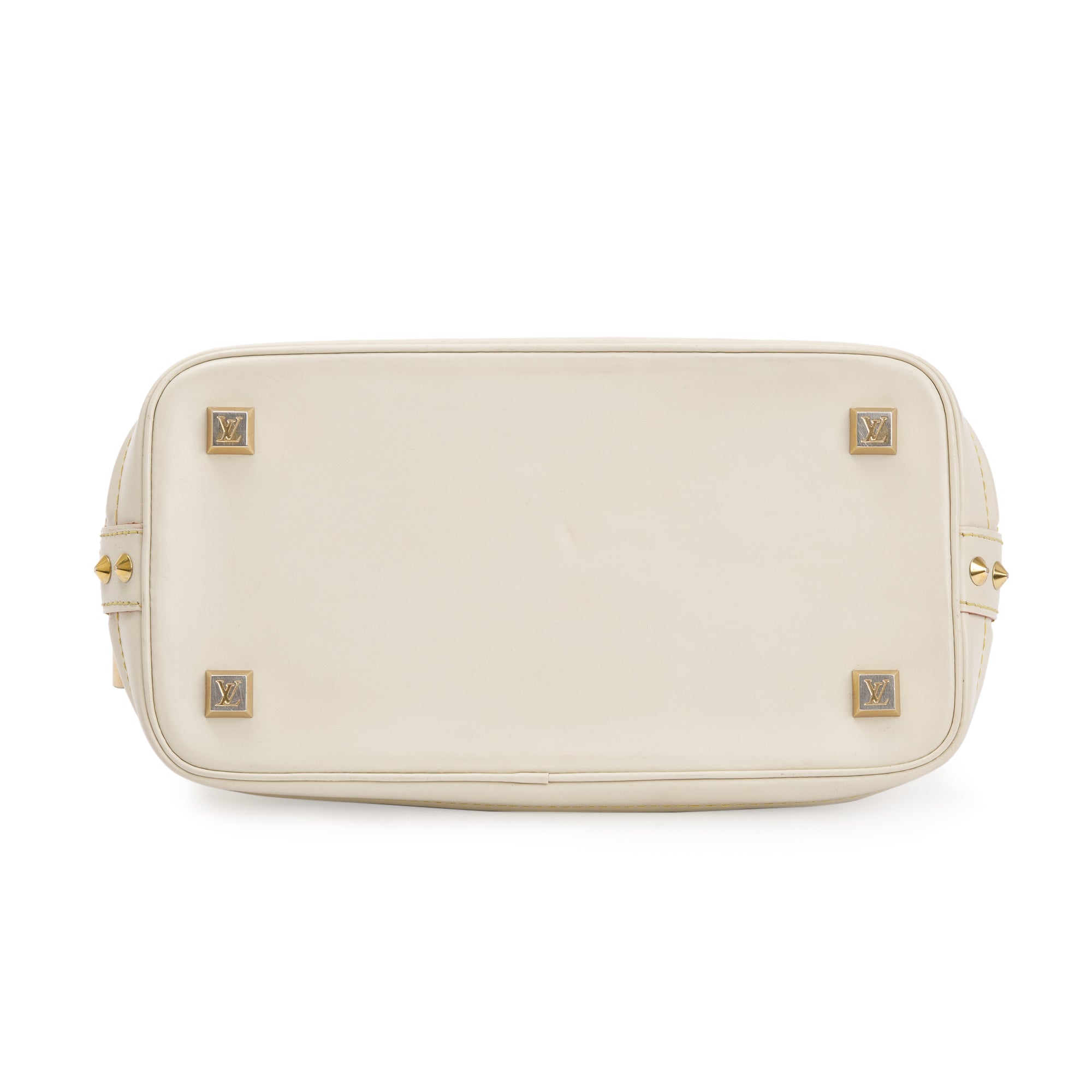 Louis Vuitton White Goatskin Leather Suhali Lockit Bag