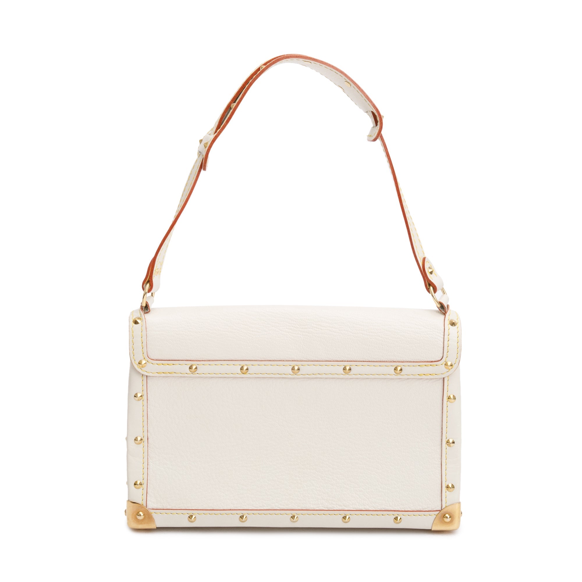 Louis Vuitton White Leather Suhali L'Aimable Bag