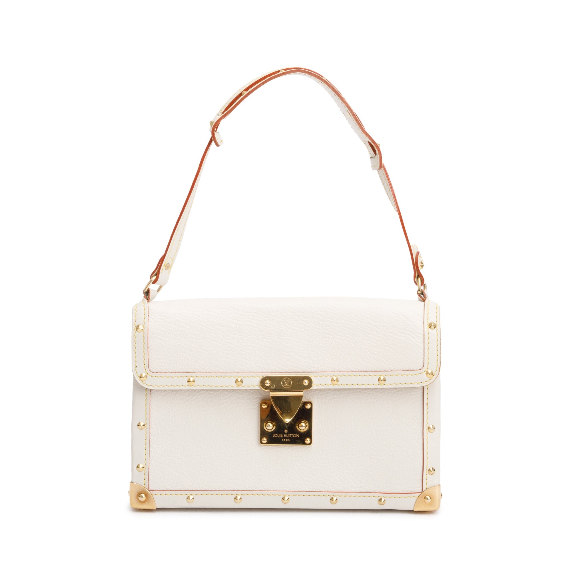 Louis Vuitton White Leather Suhali L'Aimable Bag