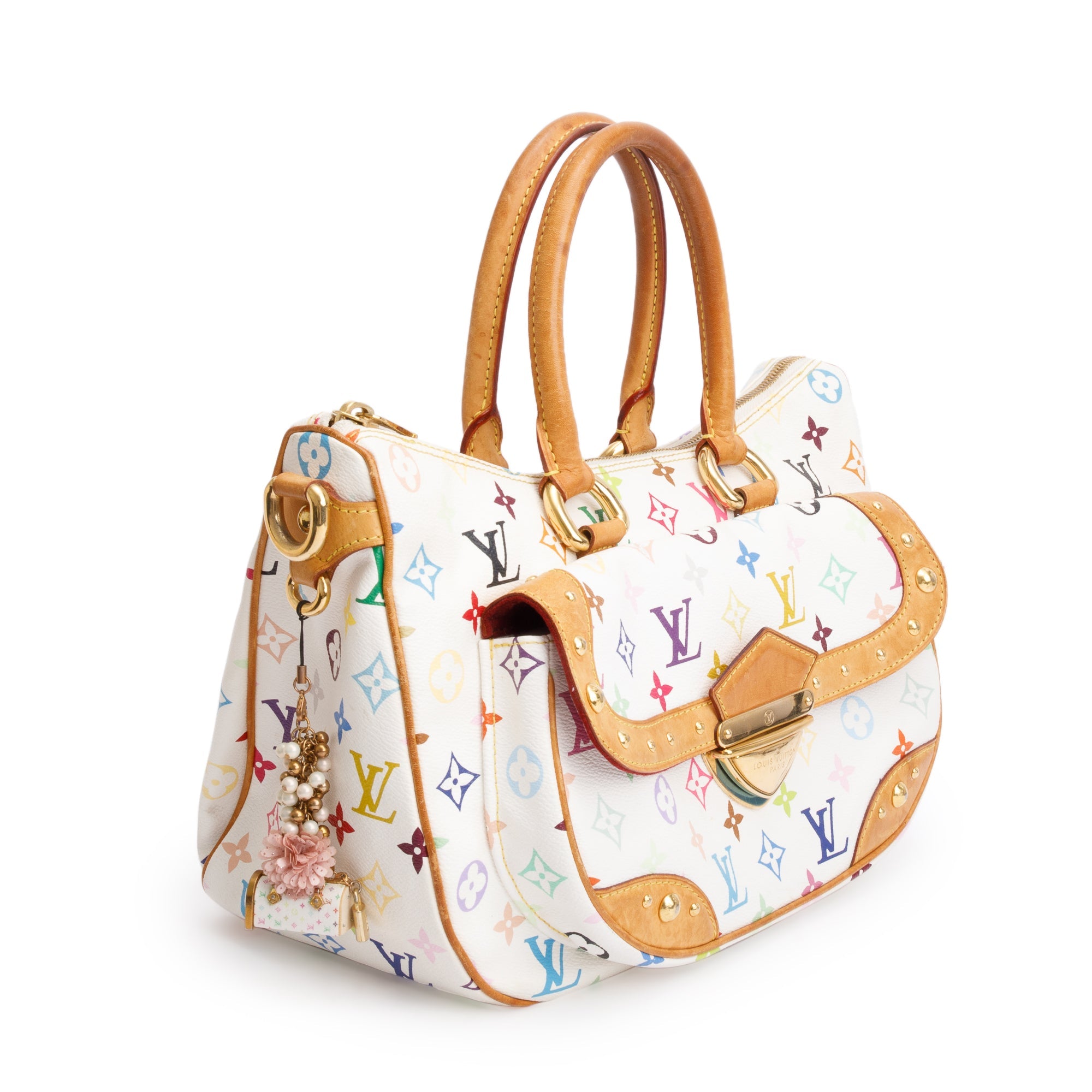 Louis Vuitton White Monogram Multicolore Rita w/ Strap