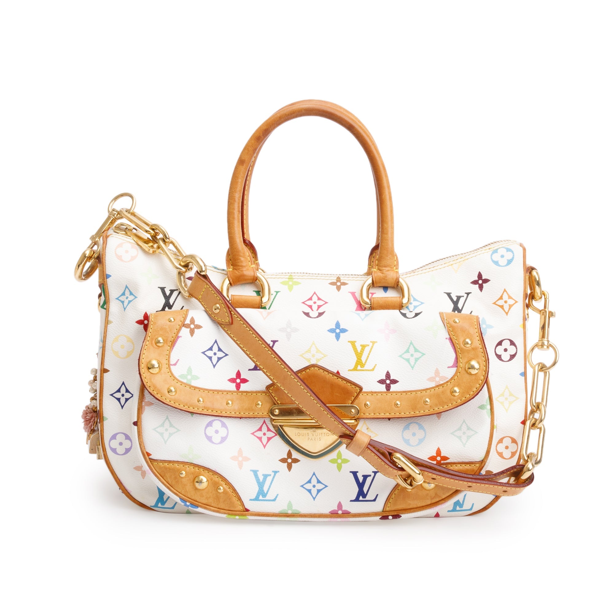 Louis Vuitton White Monogram Multicolore Rita w/ Strap