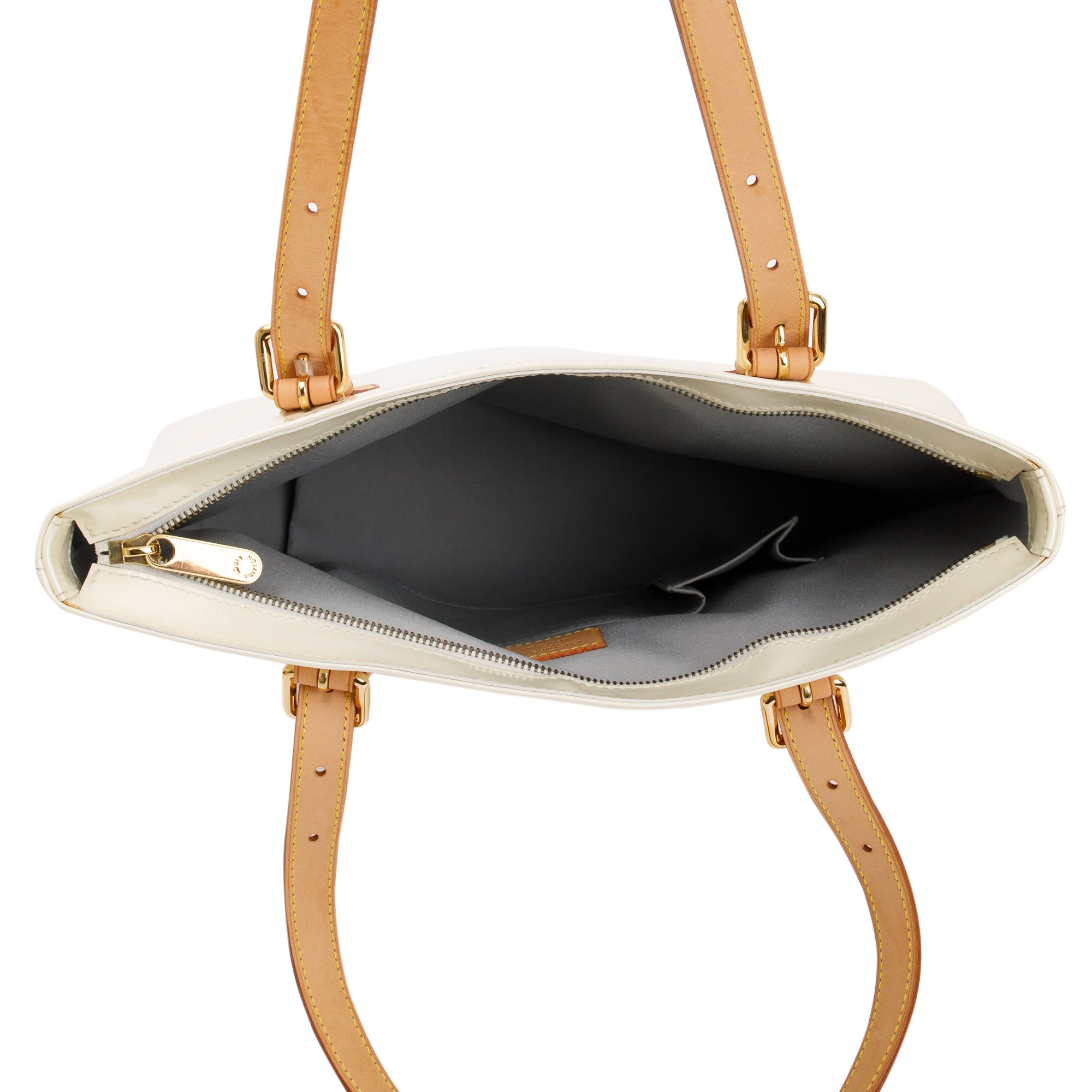 Louis Vuitton White Monogram Vernis Leather Brentwood Tote