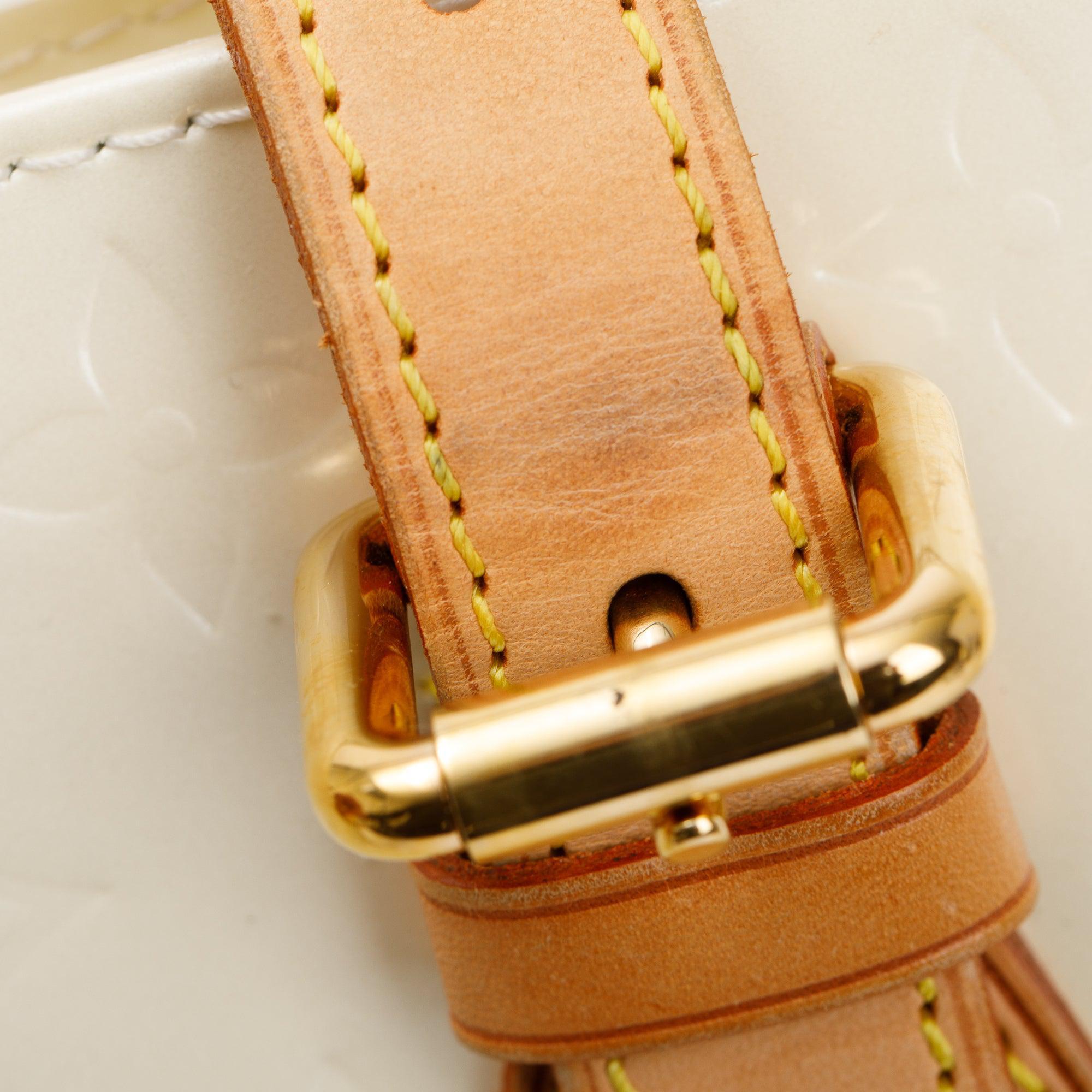 Louis Vuitton White Monogram Vernis Leather Brentwood Tote