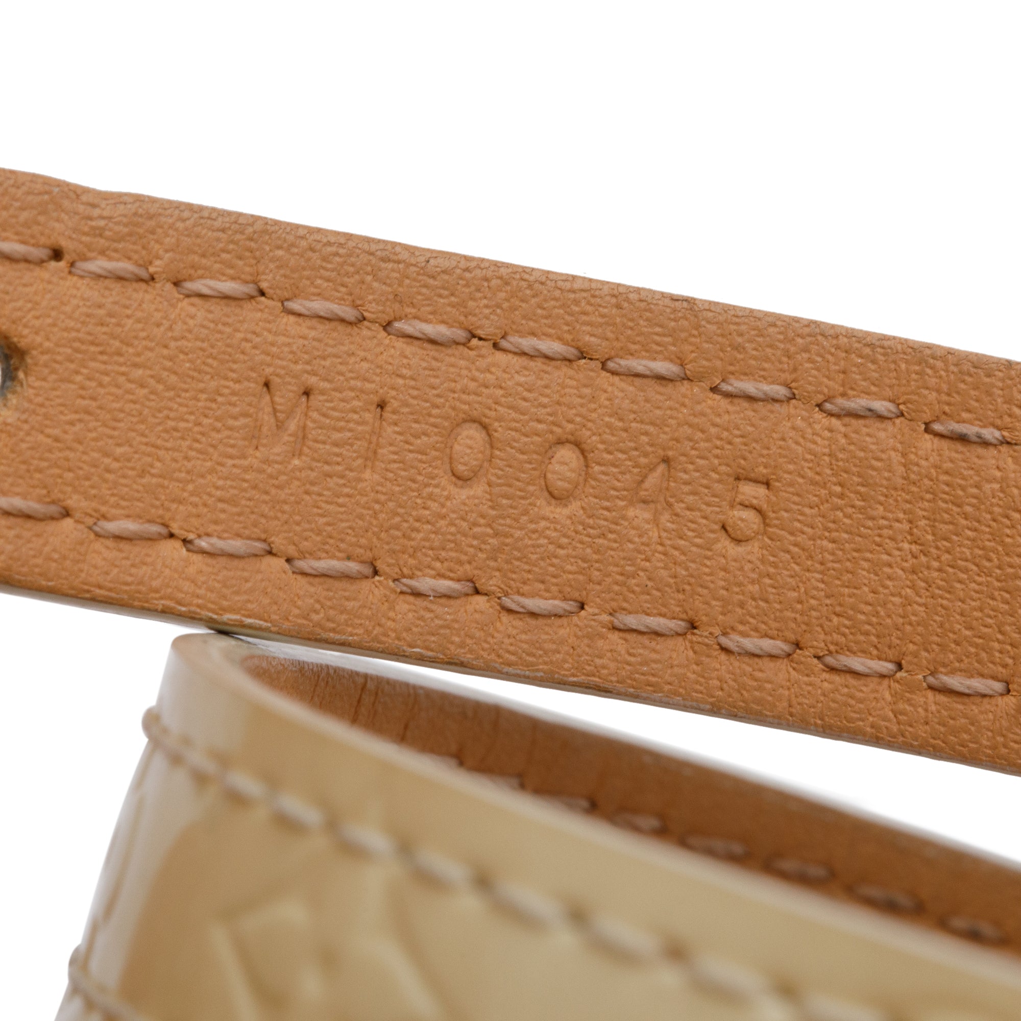 Louis Vuitton White Monogram Vernis Leather Triple Tour Wrap Bracelet