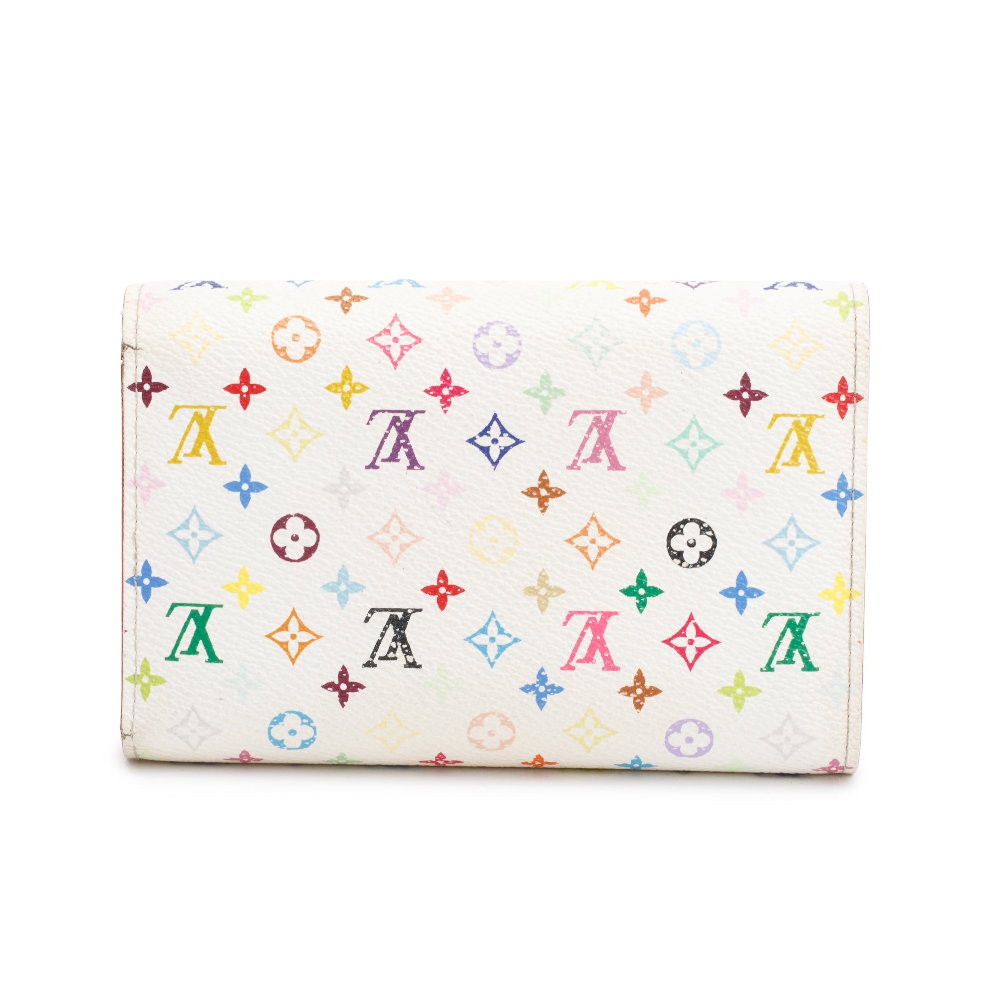 Louis Vuitton White Multicolor Monogram Alxandra Wallet w/ Box
