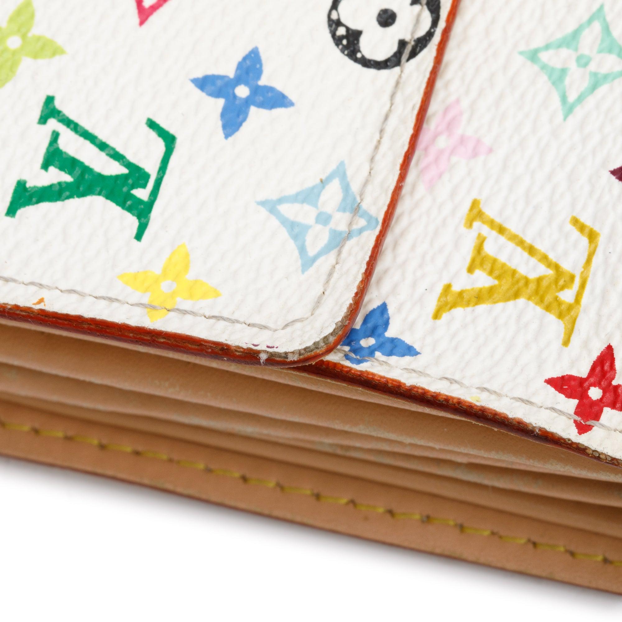 Louis Vuitton White Multicolor Monogram Alxandra Wallet w/ Box