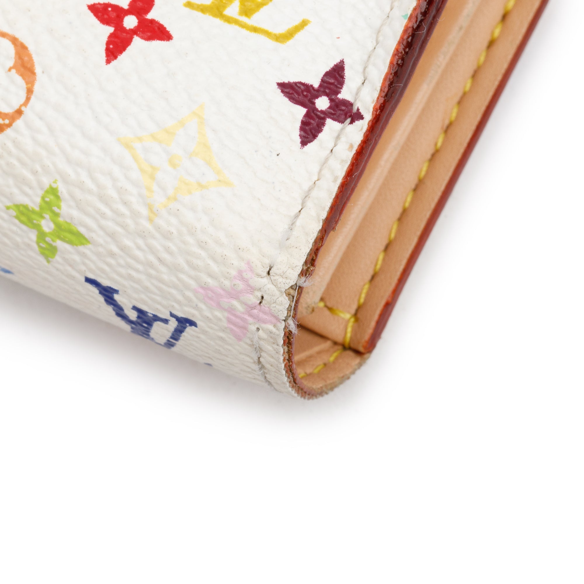 Louis Vuitton White Multicolor Monogram Alxandra Wallet w/ Box