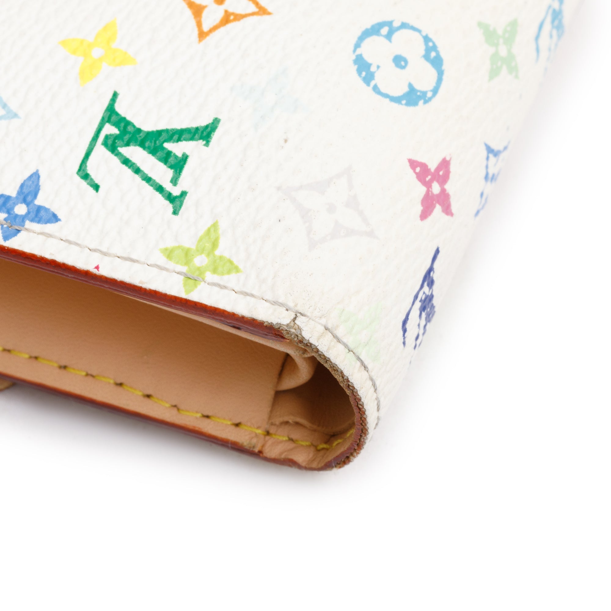 Louis Vuitton White Multicolor Monogram Alxandra Wallet w/ Box