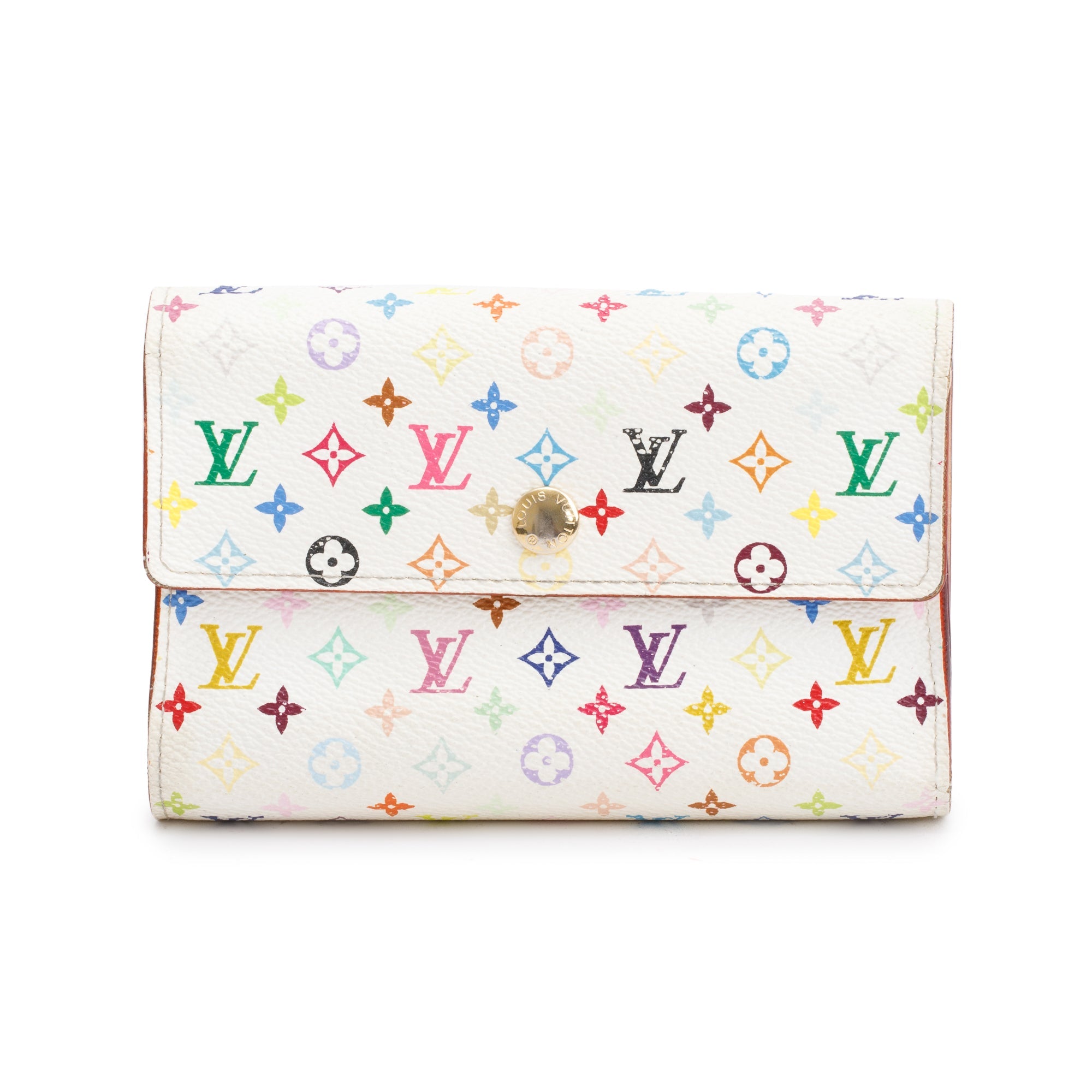 Louis Vuitton White Multicolor Monogram Alxandra Wallet w/ Box