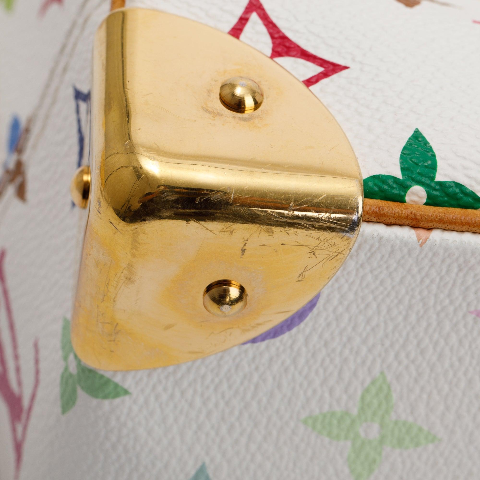 Louis Vuitton White Multicolore Monogram Trouville