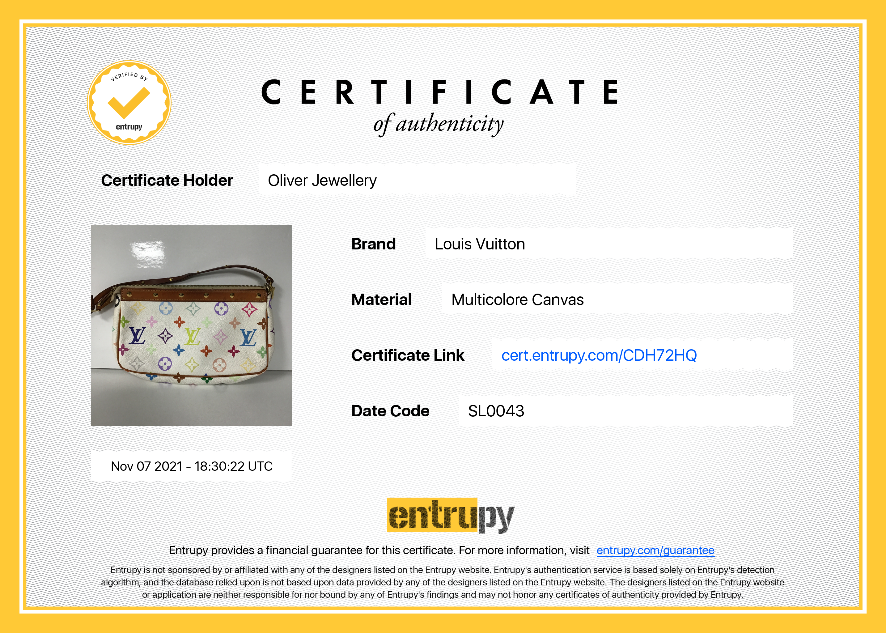 Louis Vuitton White Multicolore Pochette Accessories