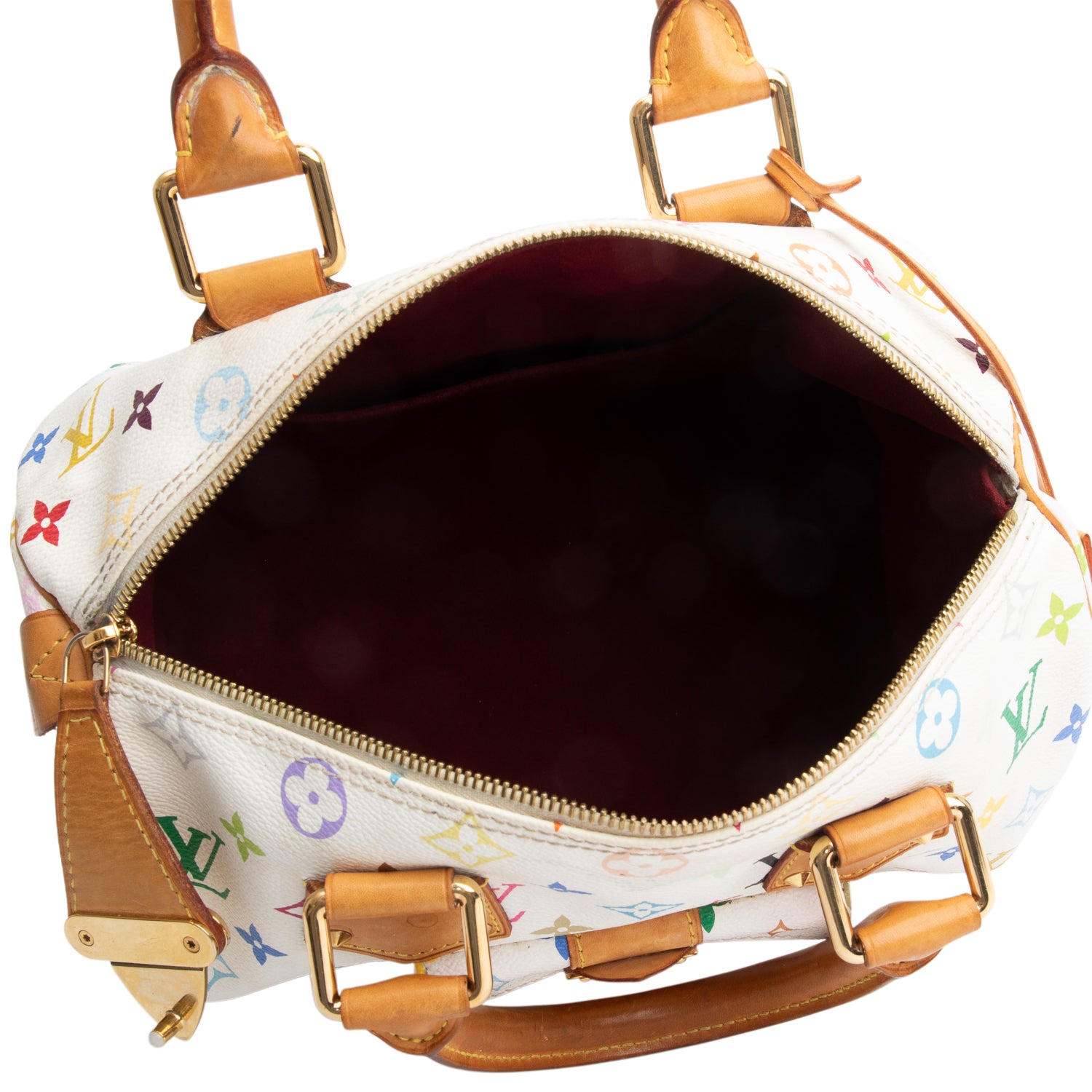 Louis Vuitton White Multicolore Speedy 30