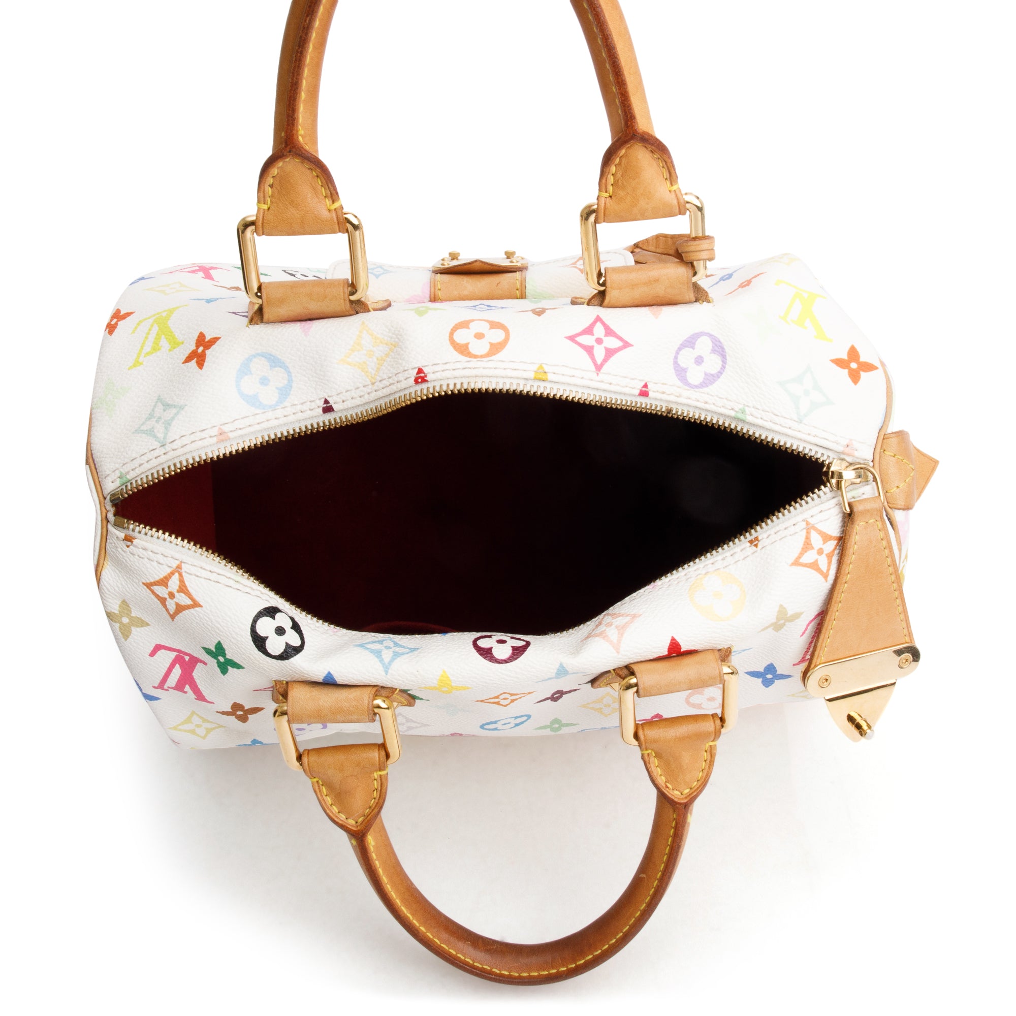 Louis Vuitton White Multicolore Speedy 30