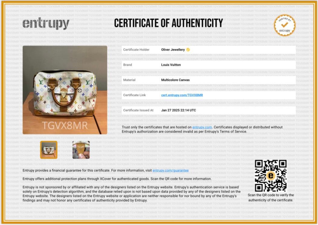 Louis Vuitton White Multicolore Speedy 30