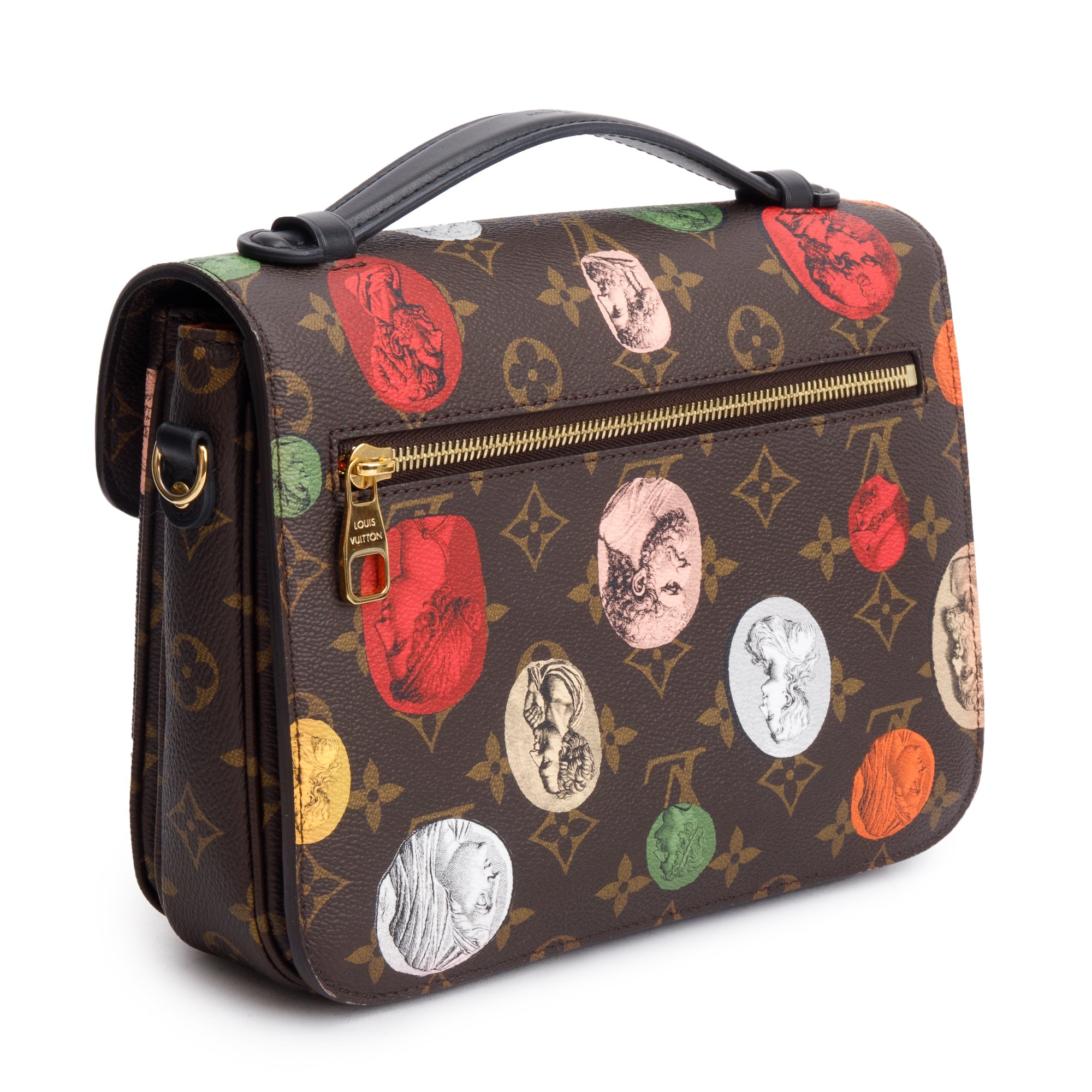 Louis Vuitton X Fornasetti 2022 Monogram Cameo Pochette Metis w/ Strap, Box & Receipt