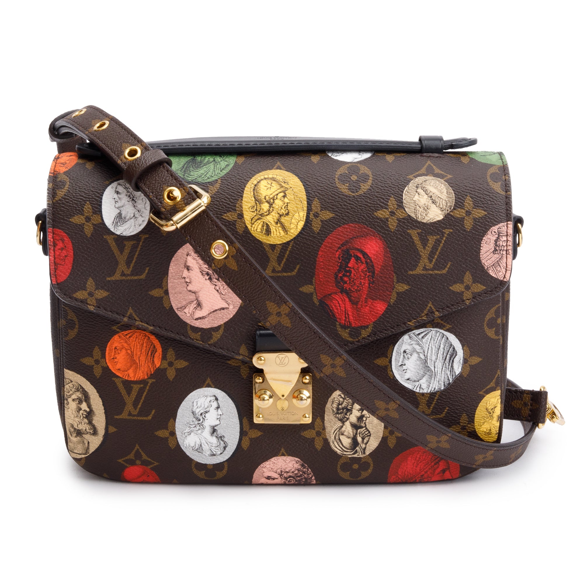 Louis Vuitton X Fornasetti 2022 Monogram Cameo Pochette Metis w/ Strap, Box & Receipt