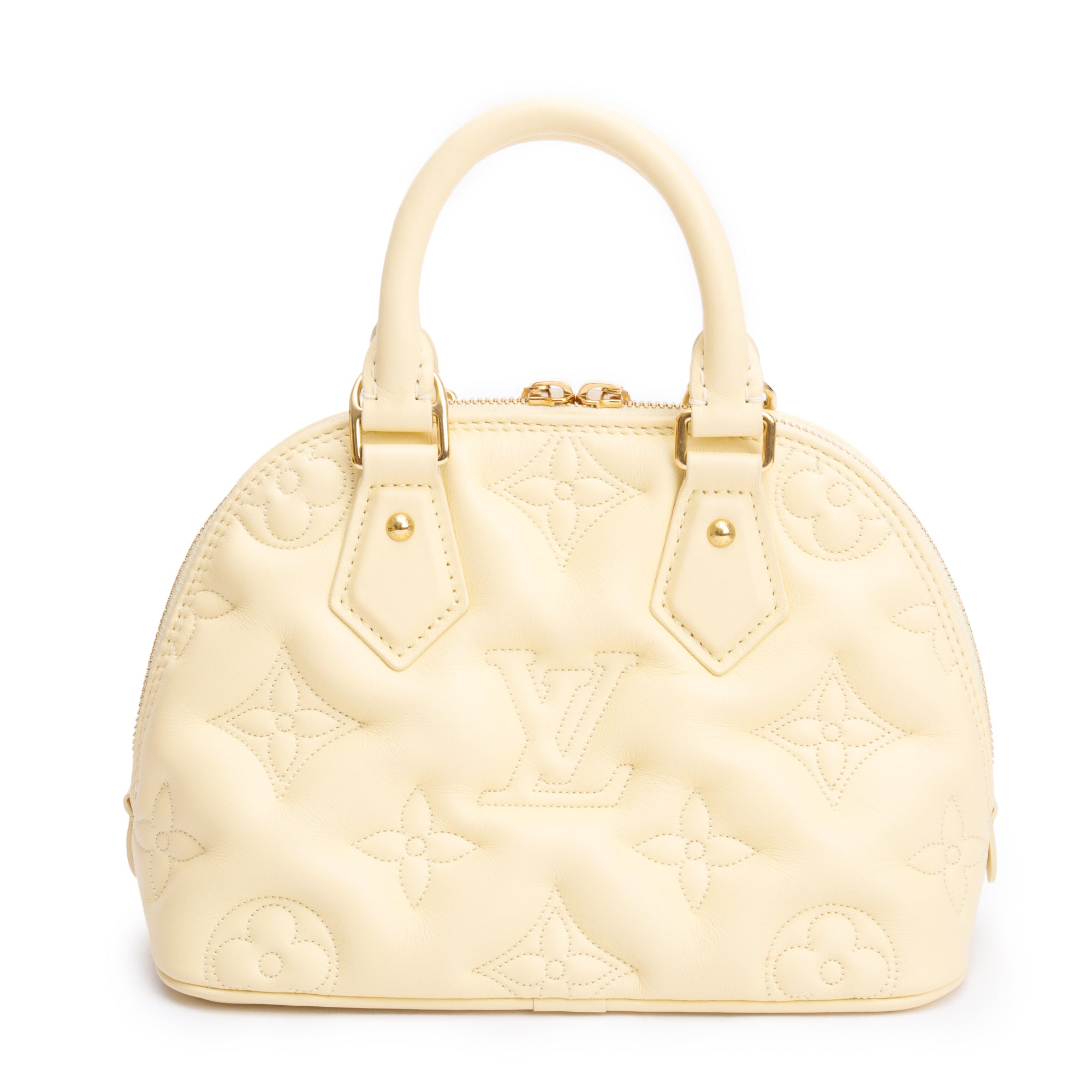 Louis Vuitton Yellow Bubblegram Embossed Leather Alma BB