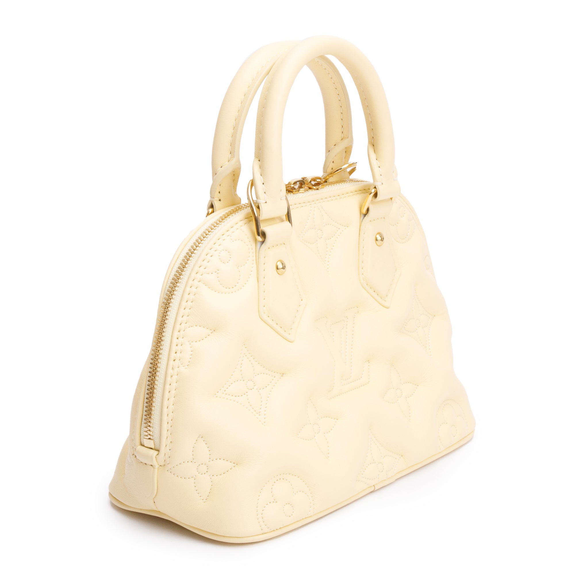 Louis Vuitton Yellow Bubblegram Embossed Leather Alma BB