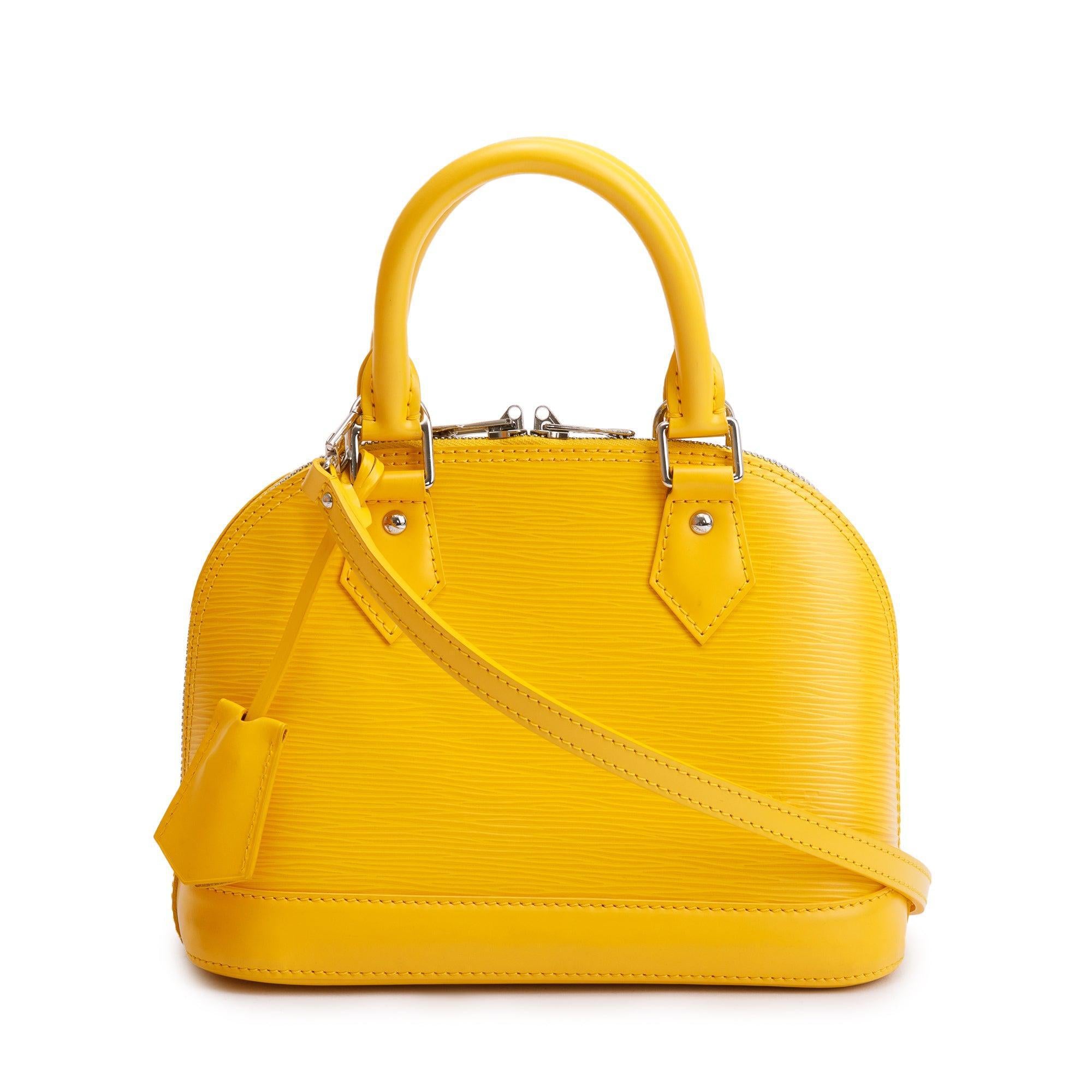 Louis Vuitton Yellow Epi Leather Alma BB w/ Box & Receipt