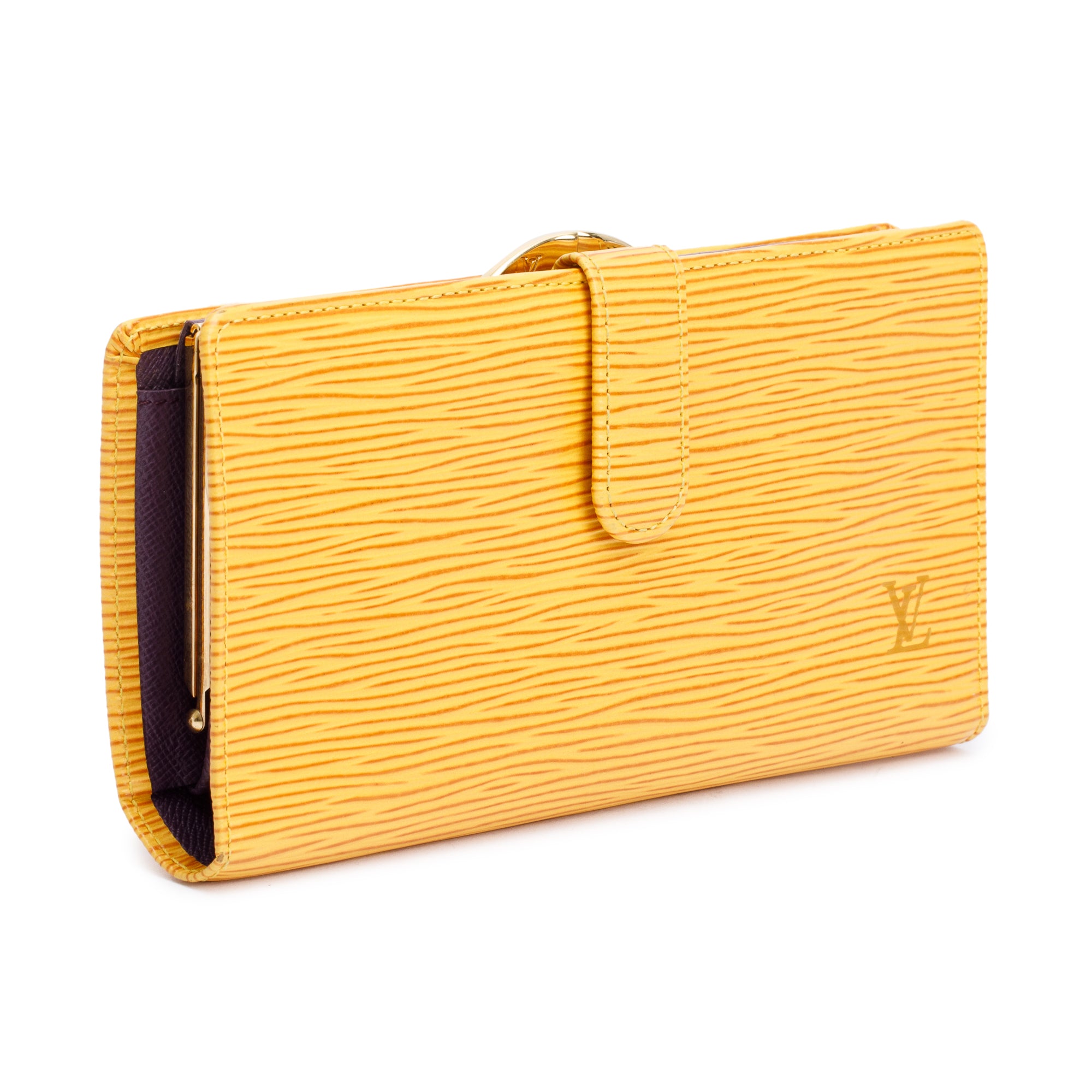 Louis Vuitton Yellow Epi Leather Continental French Purse Wallet
