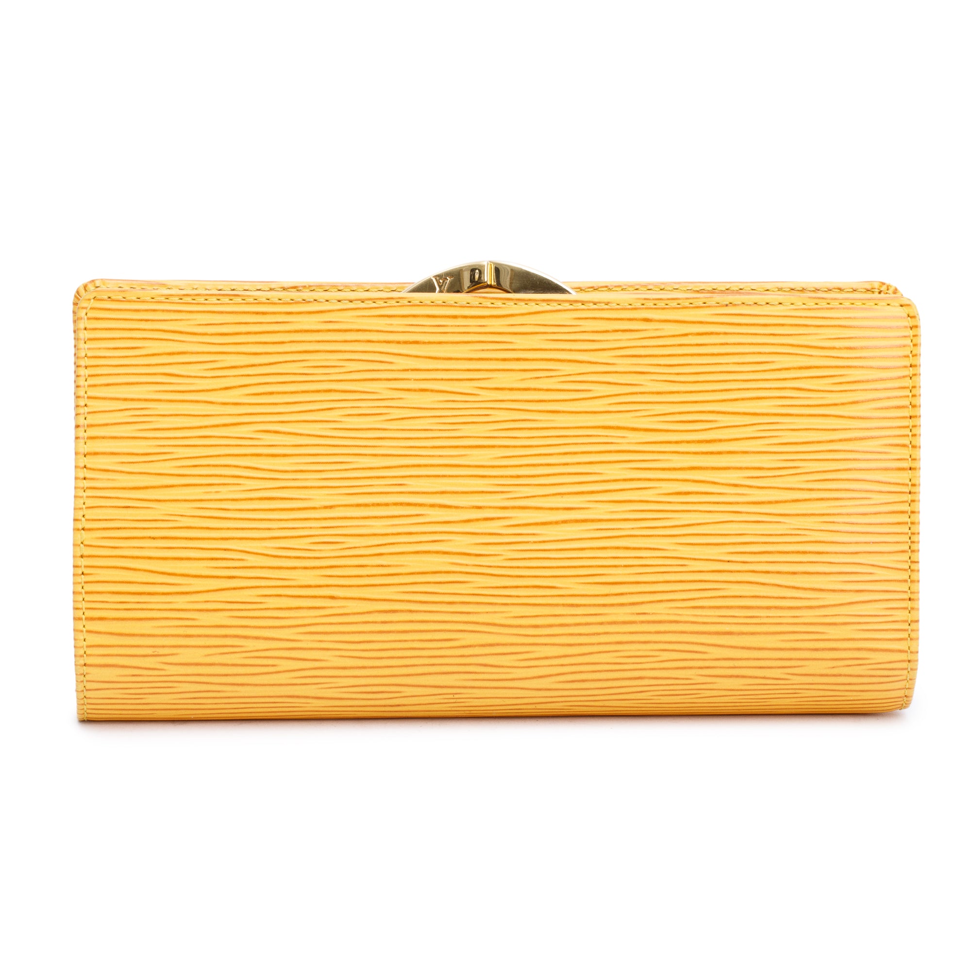 Louis Vuitton Yellow Epi Leather Continental French Purse Wallet