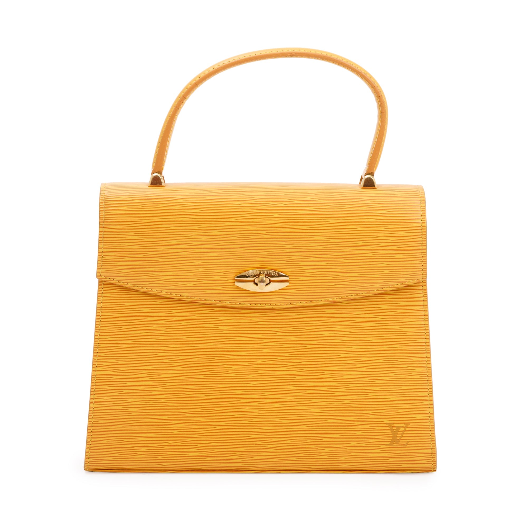 Louis Vuitton Yellow Epi Leather Malesherbes Handle Bag