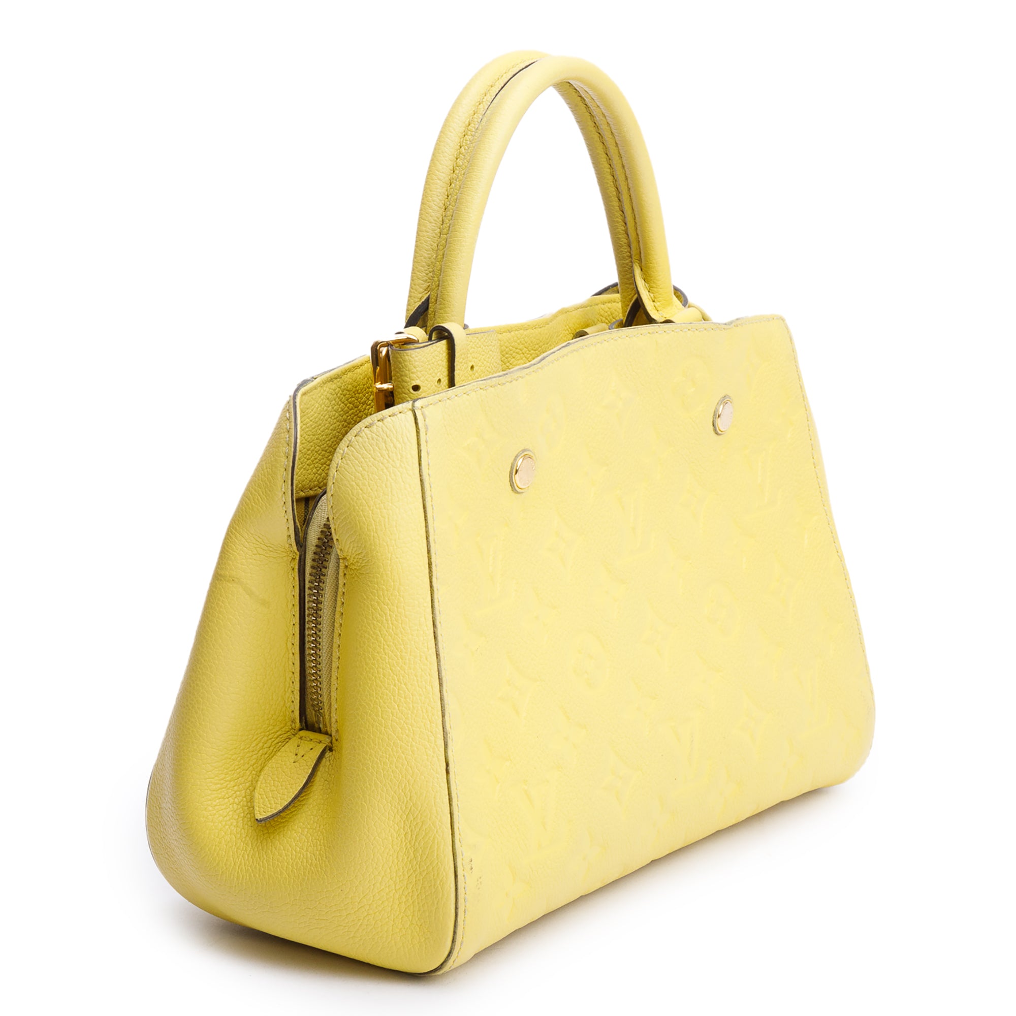 Louis Vuitton Yellow Monogram Empreinte Leather Montaigne BB w/ Strap
