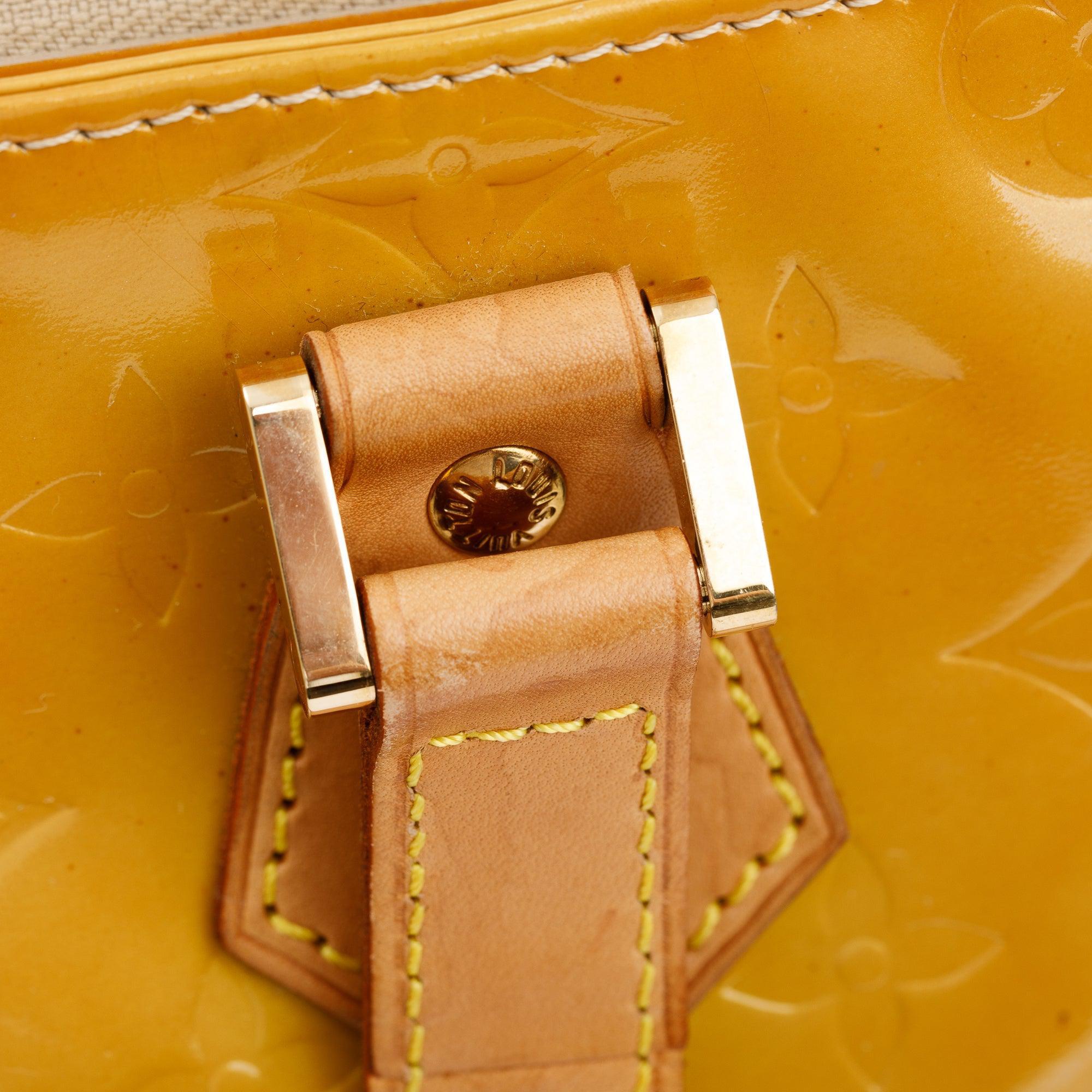 Louis Vuitton Yellow Monogram Vernis Houston Tote
