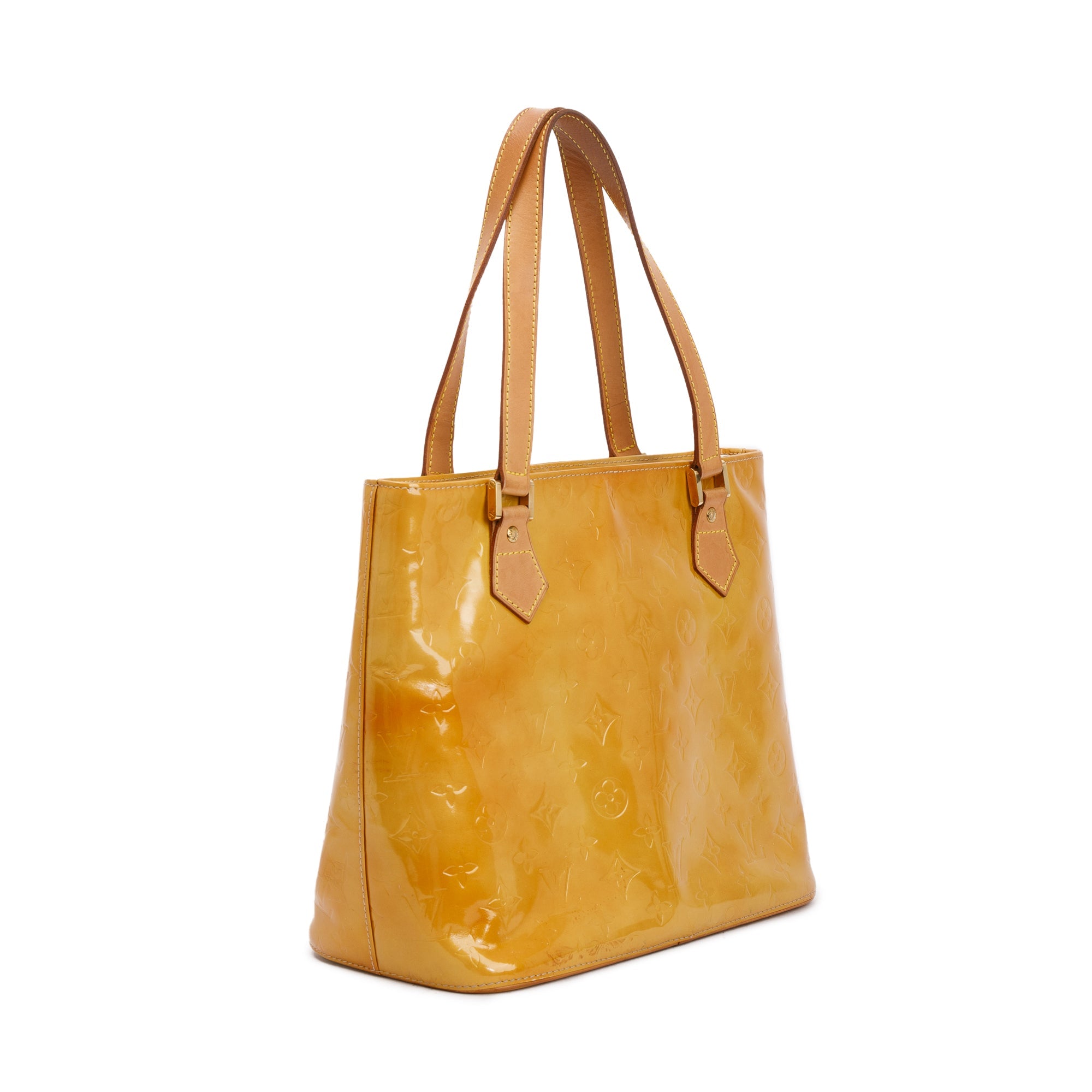 Louis Vuitton Yellow Monogram Vernis Houston Tote