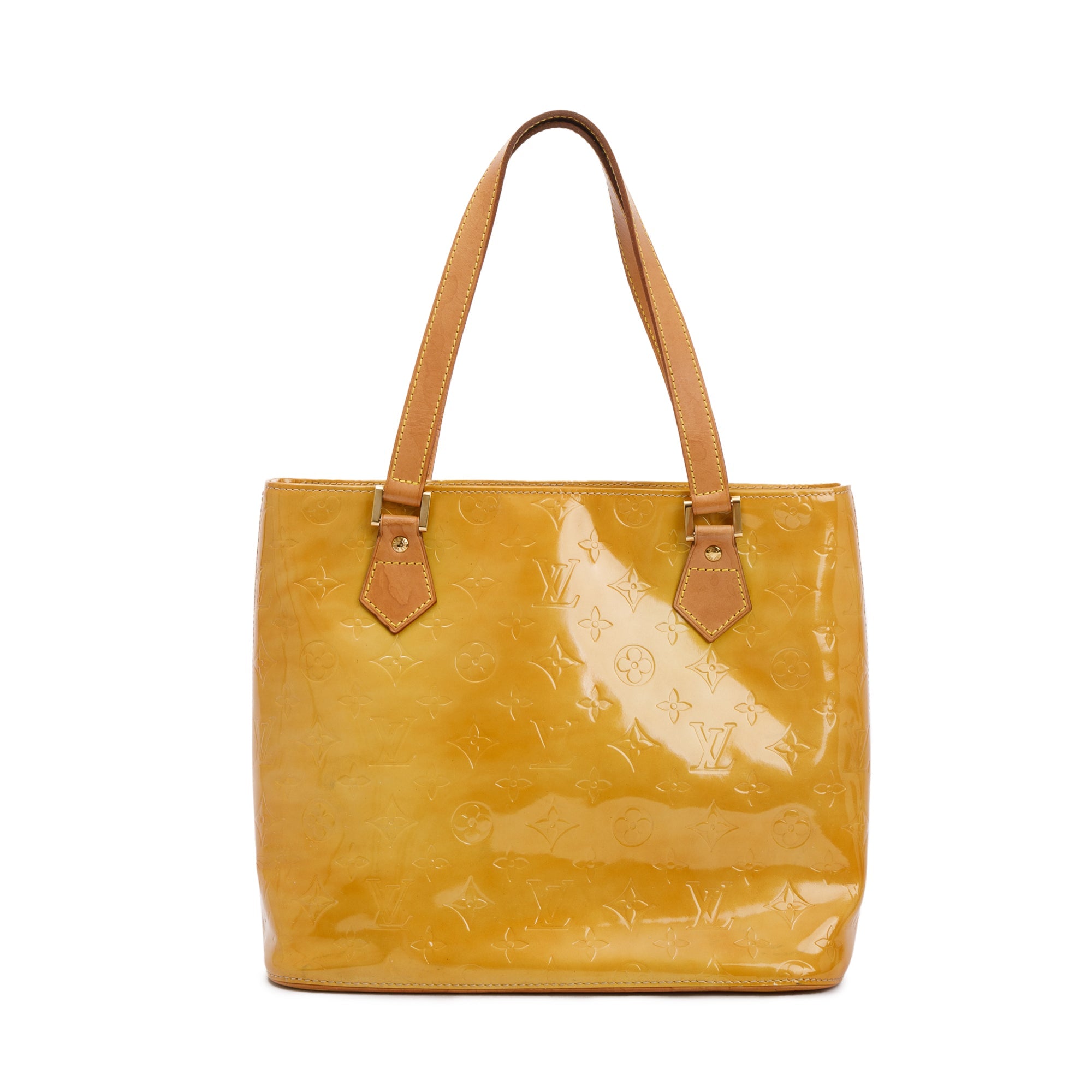 Louis Vuitton Yellow Monogram Vernis Houston Tote