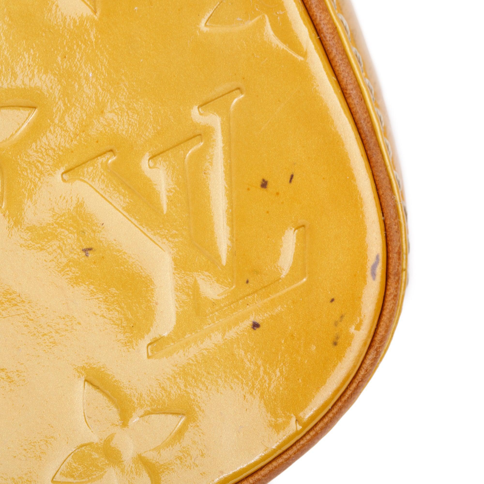 Louis Vuitton Yellow Monogram Vernis Houston Tote