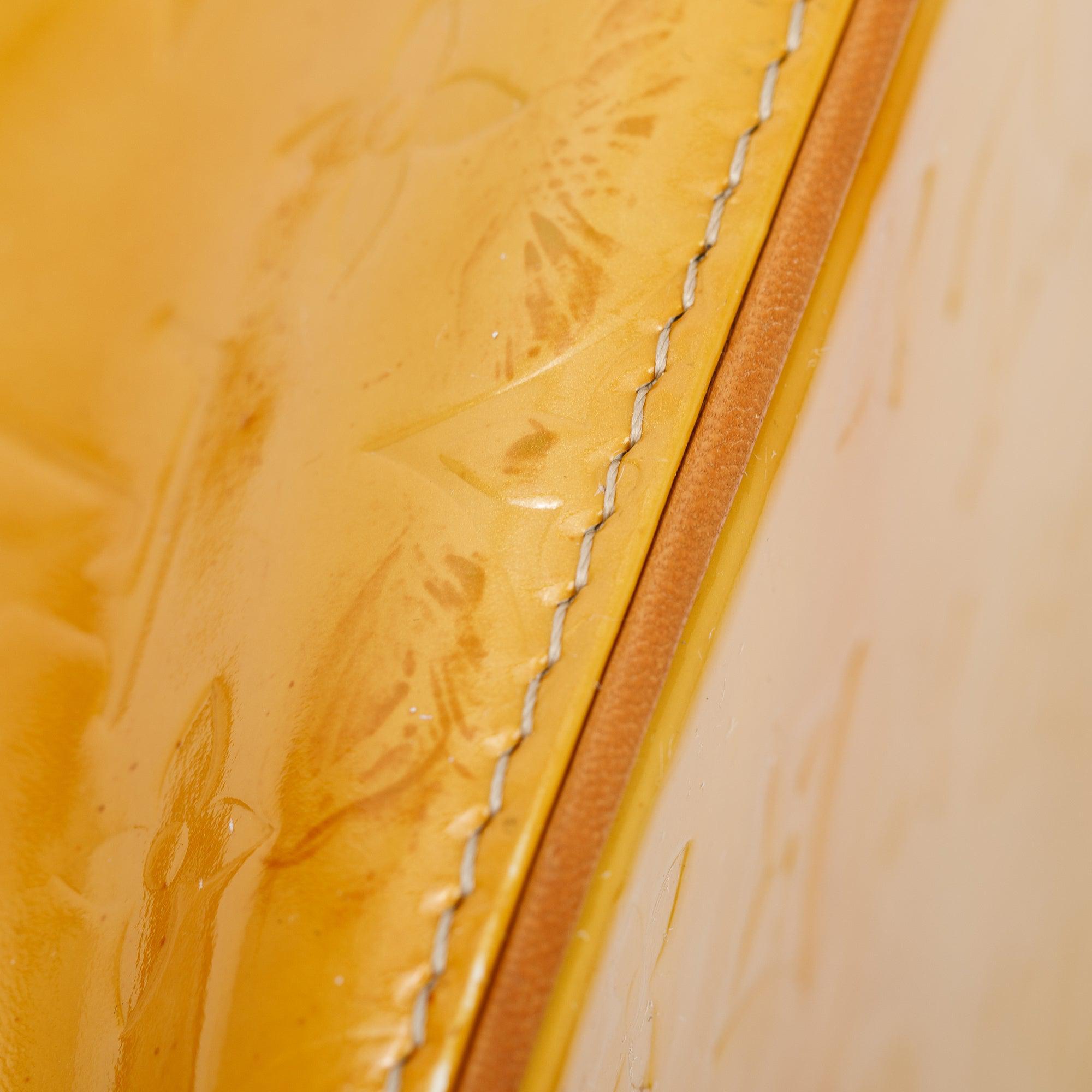 Louis Vuitton Yellow Monogram Vernis Houston Tote