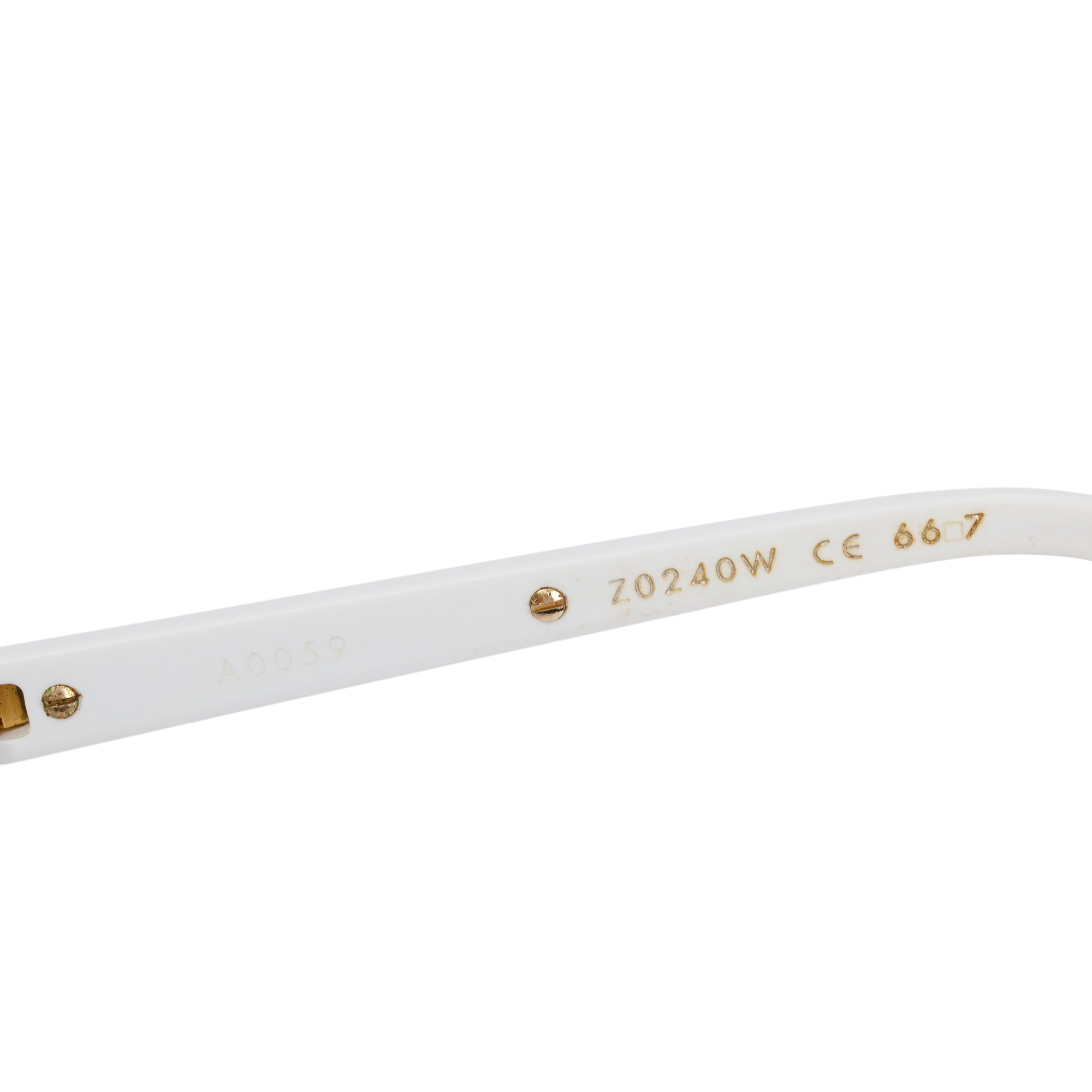 Louis Vuitton Z0240W White Acetate 1.1 Evidence Sunglasses w/ Case