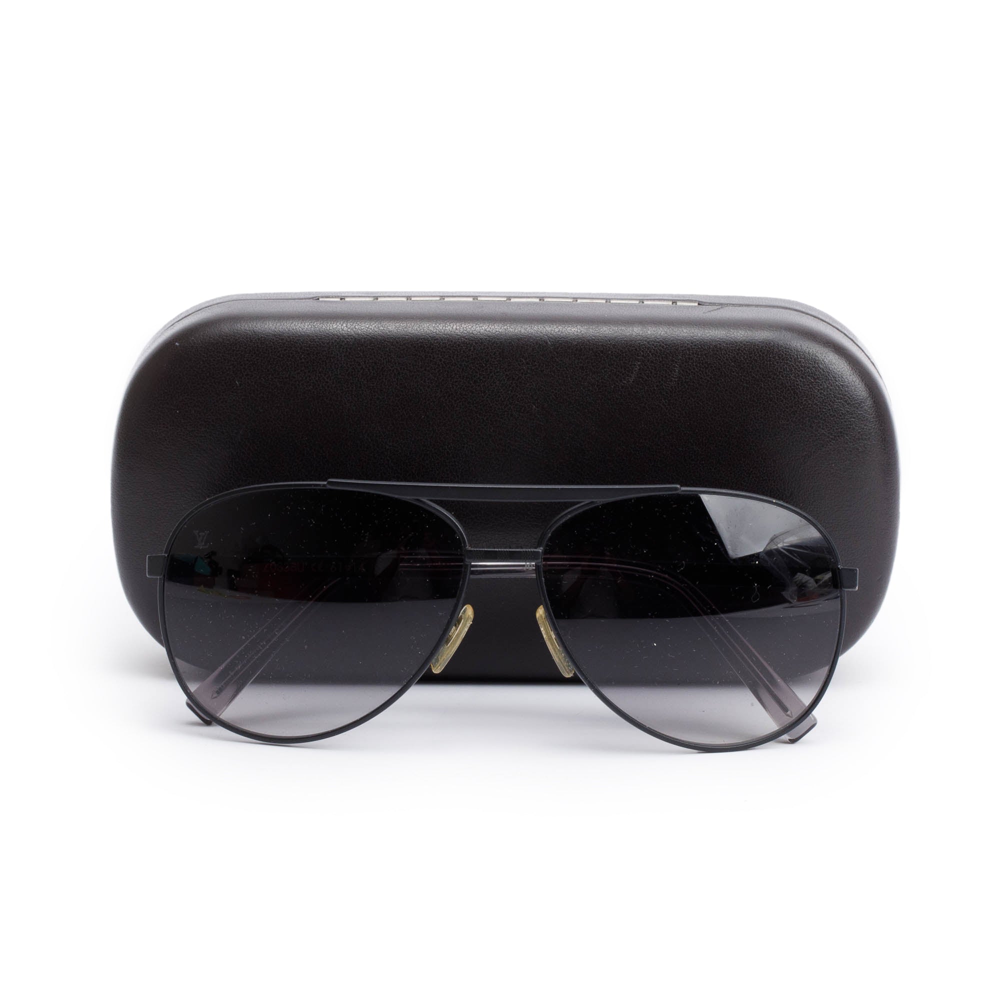 Louis Vuitton Z0338U Damier Attitude Pilot Sunglasses w/ Case