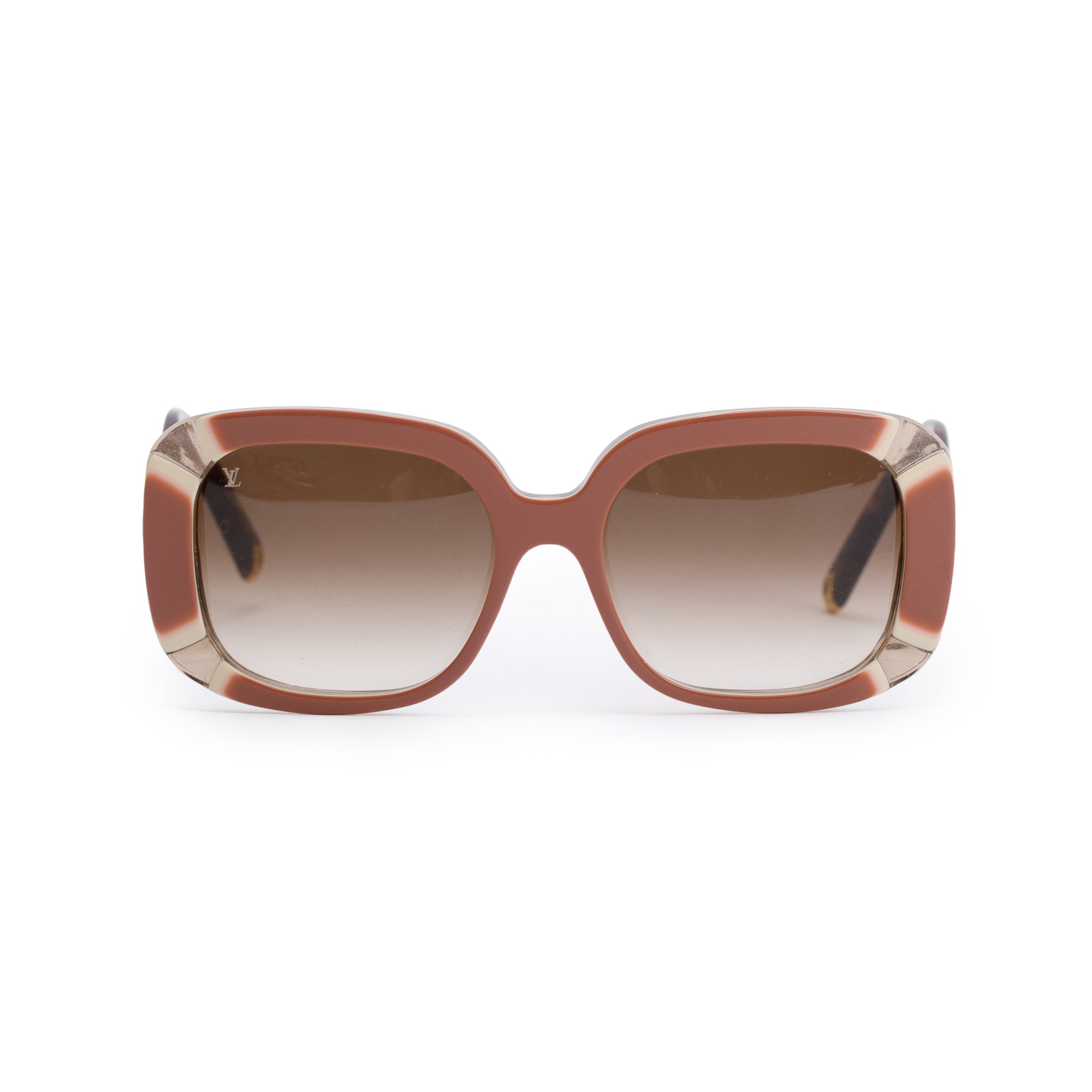 Louis Vuitton Z0517W Brown Havana & Pink Acetate Anemone Oversize Sunglasses w/ Case