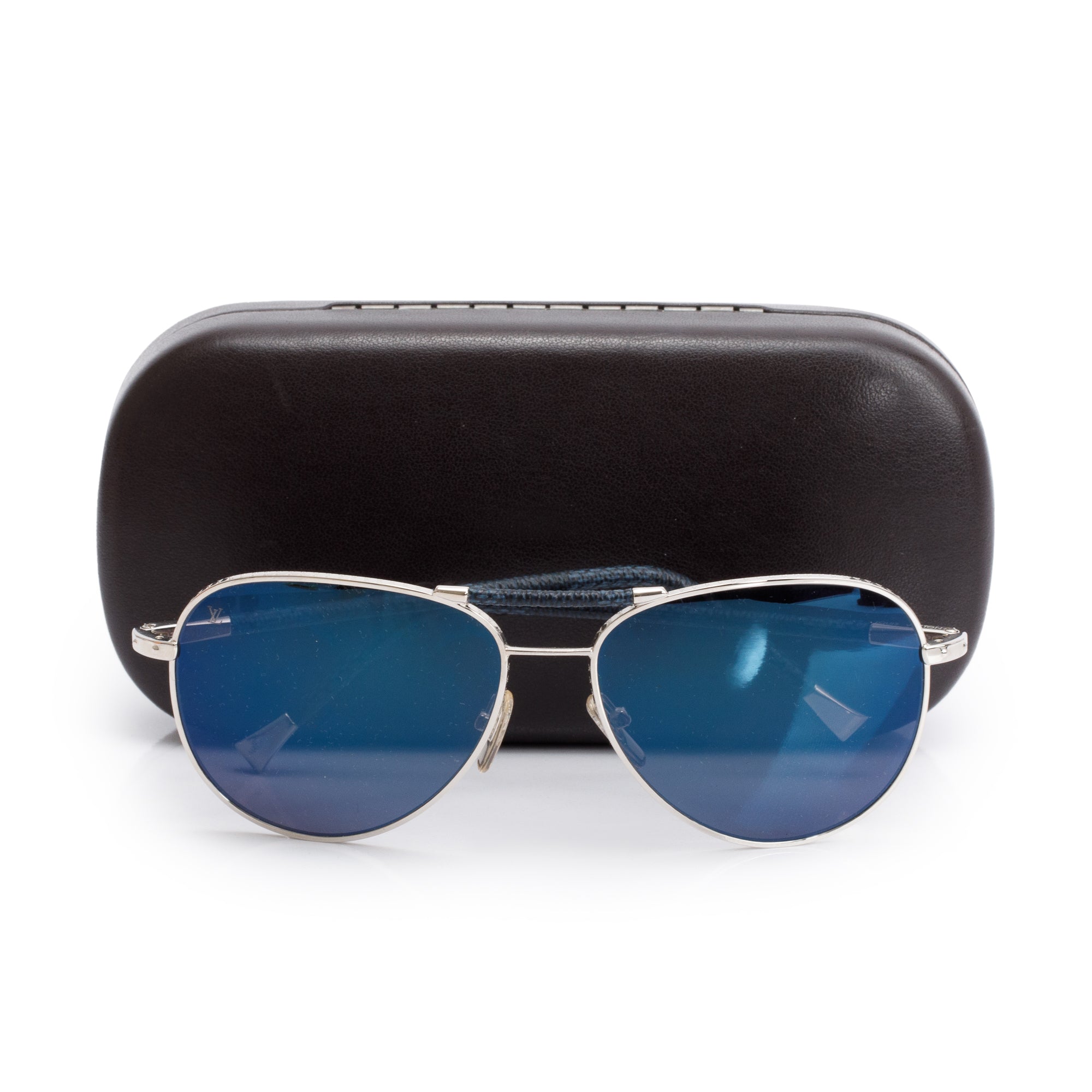Louis Vuitton Z0659U Damier Graphite Conspiration Pilot Sunglasses w/ Case