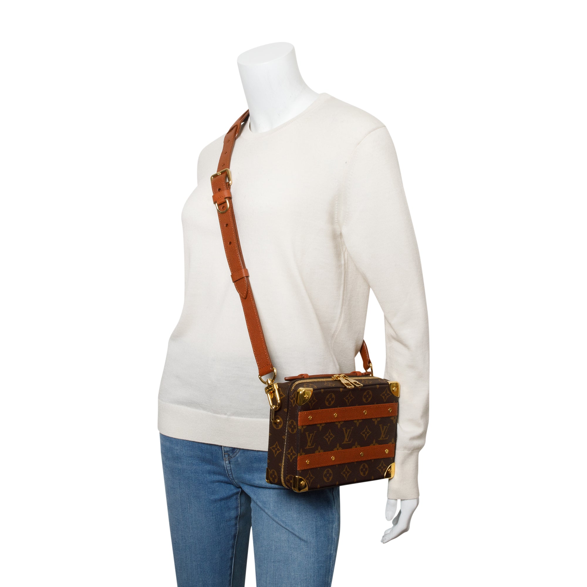 Louis Vuitton x NBA Monogram & Brown Grained Calfskin Handle Trunk