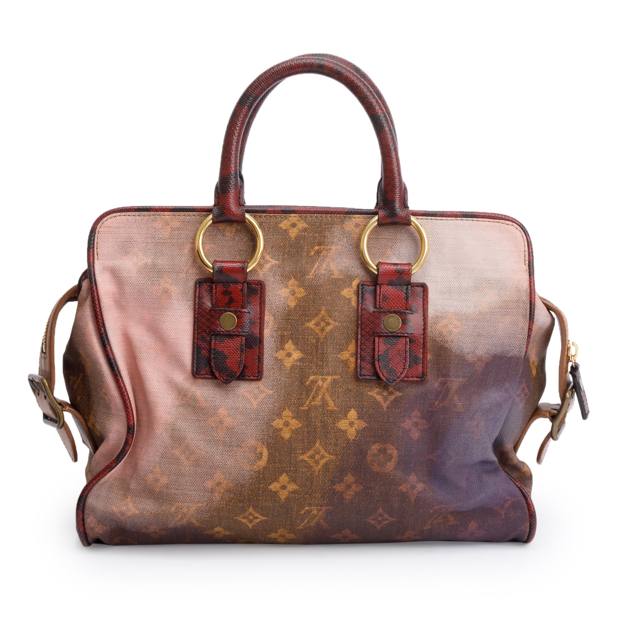 Louis Vuitton x Richard Prince Limited Edition Monogram Karung Trim Graduate Jokes Bag