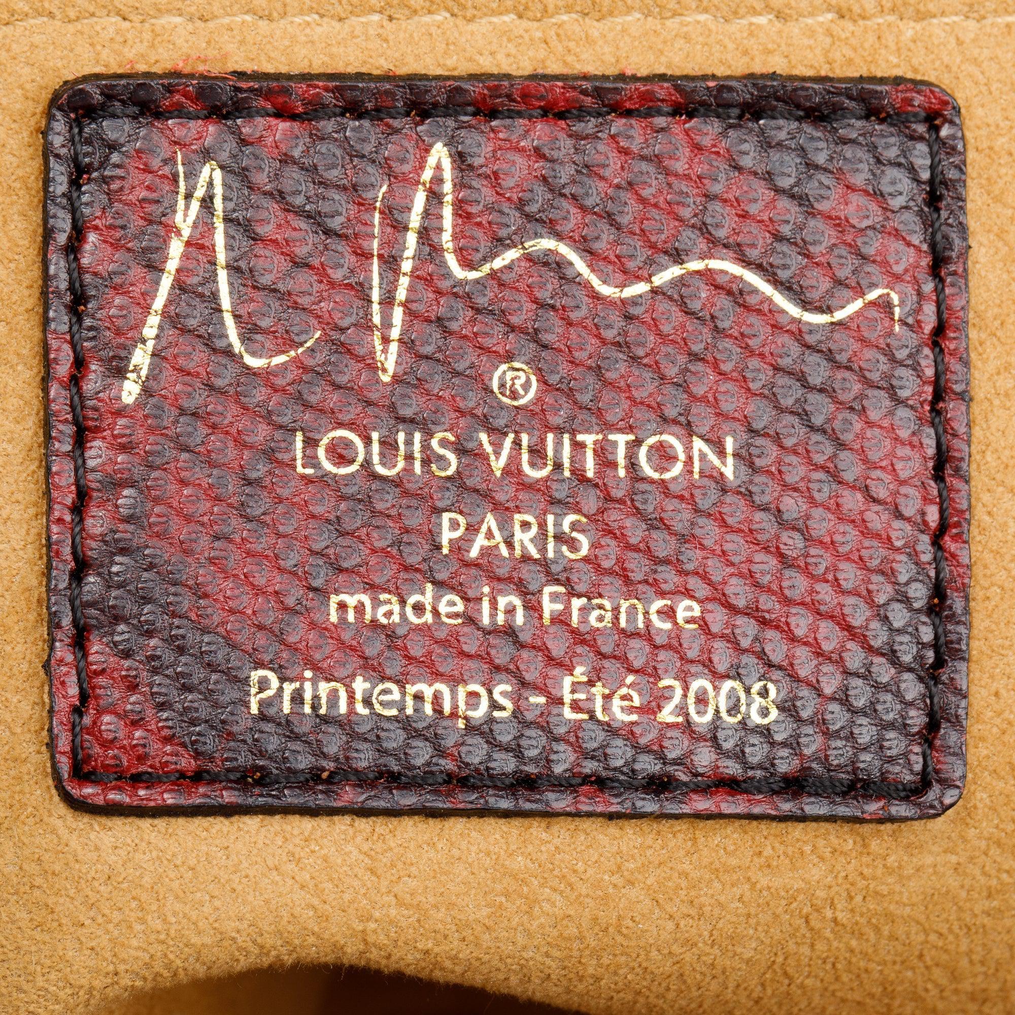 Louis Vuitton x Richard Prince Limited Edition Monogram Karung Trim Graduate Jokes Bag