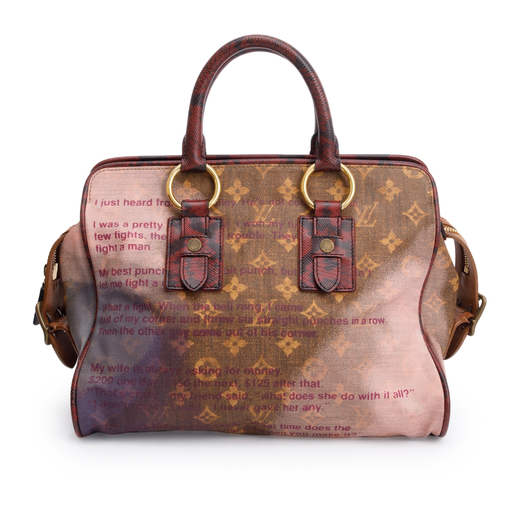 Louis Vuitton x Richard Prince Limited Edition Monogram Karung Trim Graduate Jokes Bag
